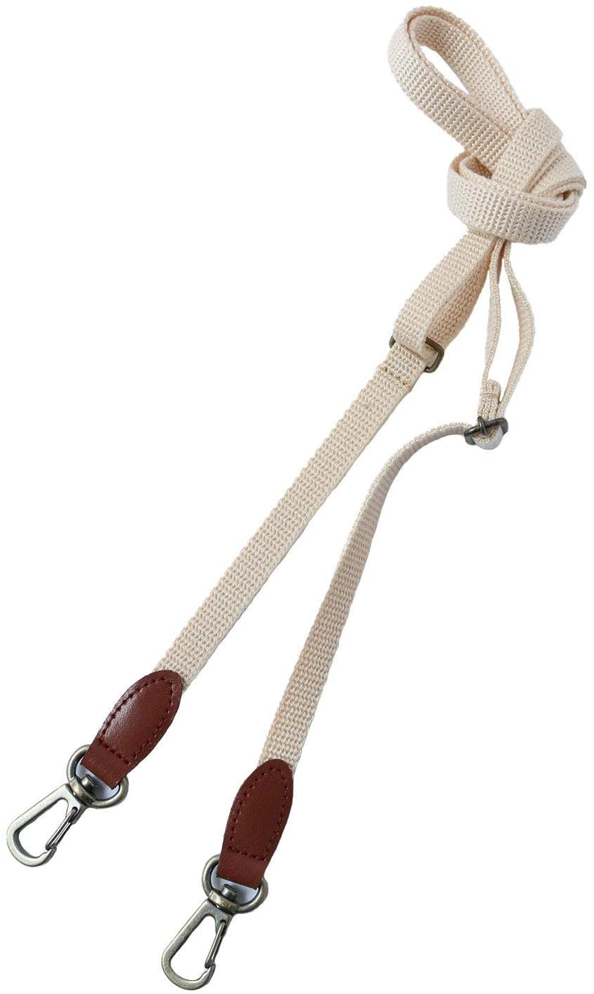 日本紐釦貿易 レザーコンビショルダー 長さ86~140cm 1本 生成 KT85-W (ご注文単位1本)【直送品】