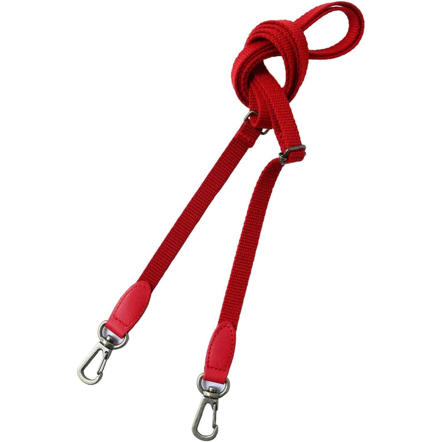 日本紐釦貿易 レザーコンビショルダー 長さ86~140cm 1本 赤 KT85-R (ご注文単位1本)【直送品】