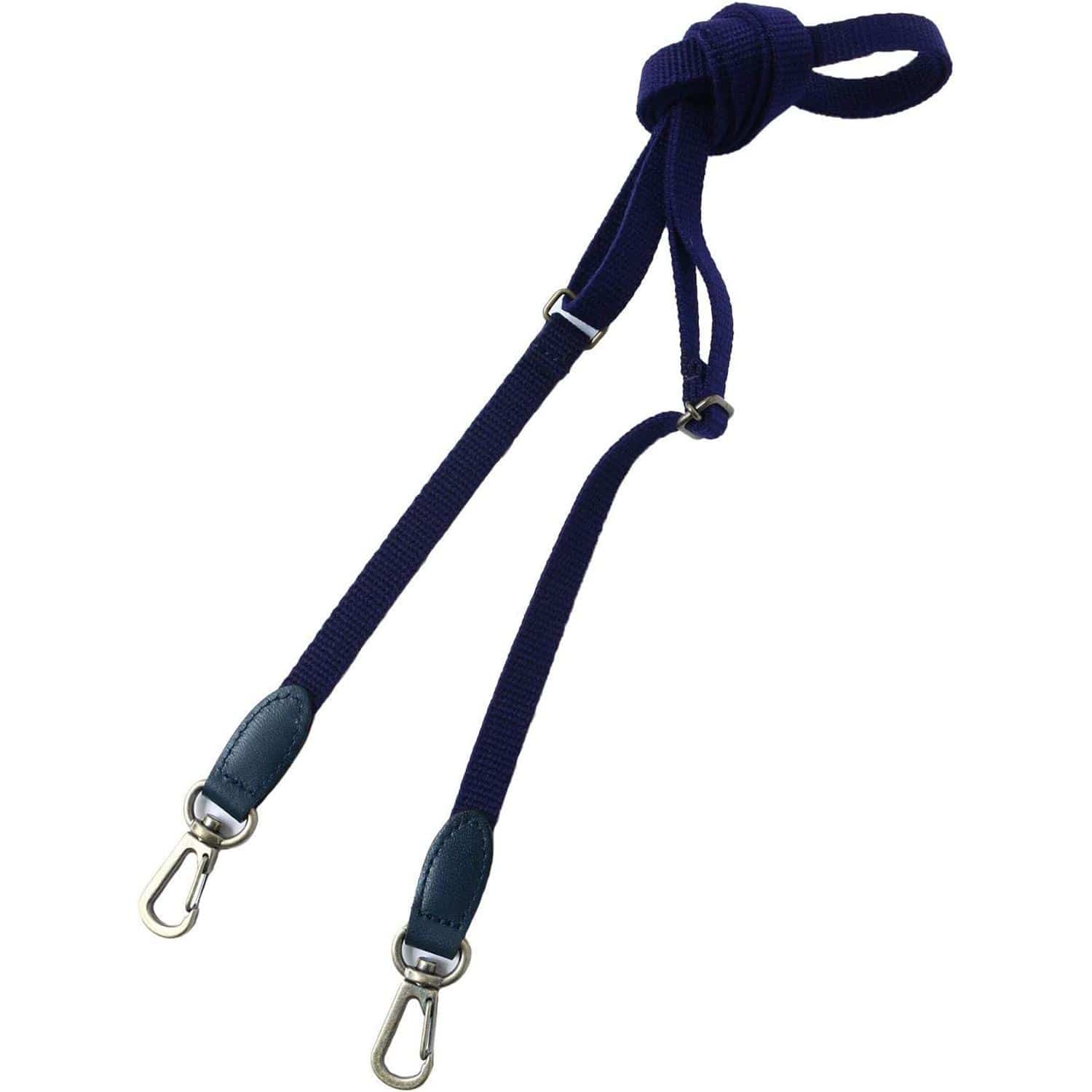 日本紐釦貿易 レザーコンビショルダー 長さ86~140cm 1本 紺 KT85-N (ご注文単位1本)【直送品】