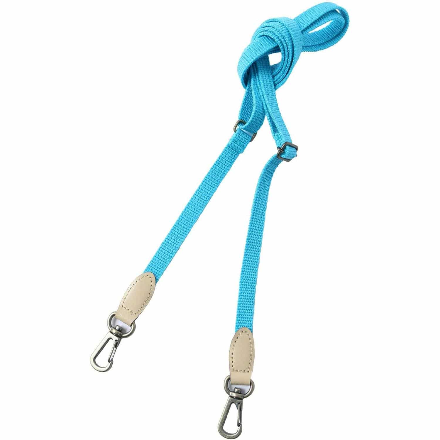 日本紐釦貿易 レザーコンビショルダー 長さ86~140cm 1本 ブルー KT85-SB (ご注文単位1本)【直送品】