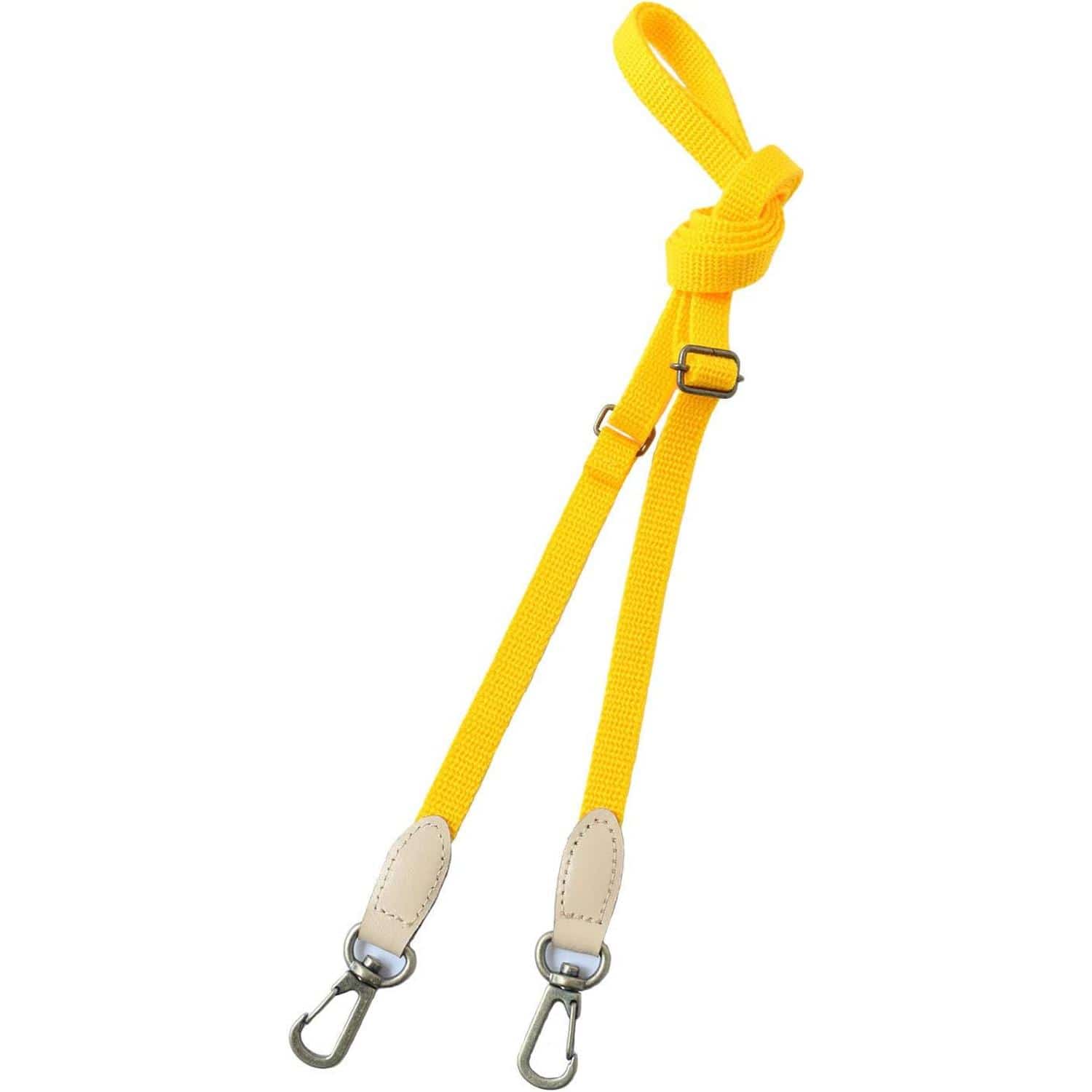 日本紐釦貿易 レザーコンビショルダー 長さ86~140cm 1本 イエロー KT85-Y (ご注文単位1本)【直送品】