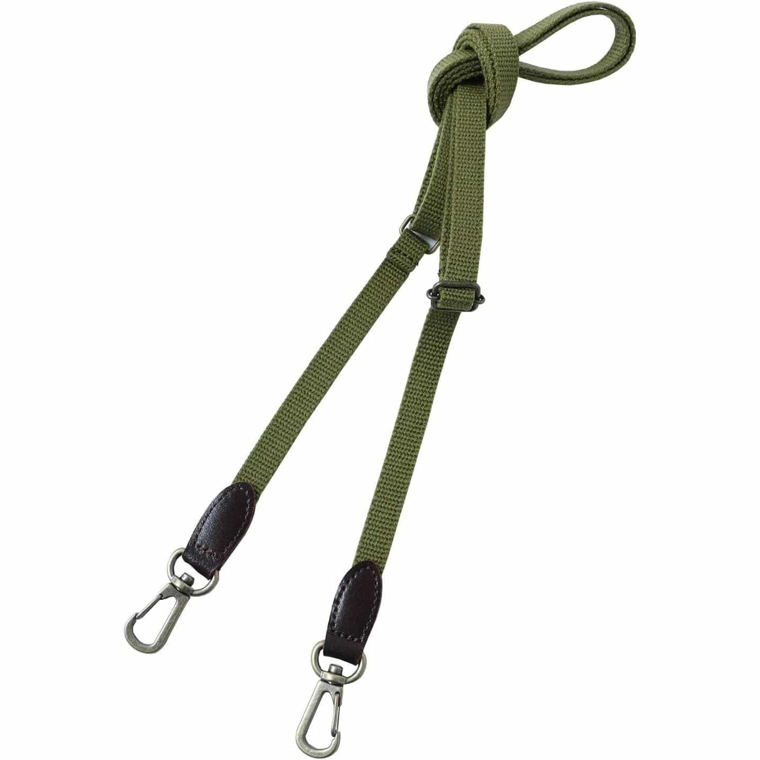 日本紐釦貿易 レザーコンビショルダー 長さ86~140cm 1本 モスグリーン KT85-MG (ご注文単位1本)【直送品】