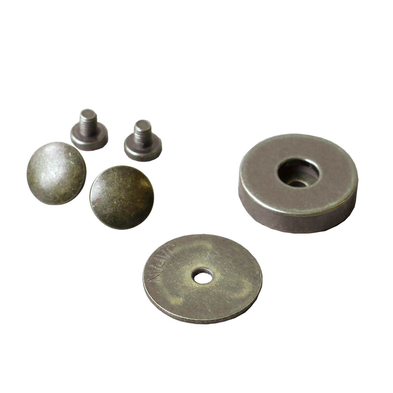日本紐釦貿易 ネジ式マグネットボタン 5mmxφ19mm 1組入り M75-AG (ご注文単位1個)【直送品】