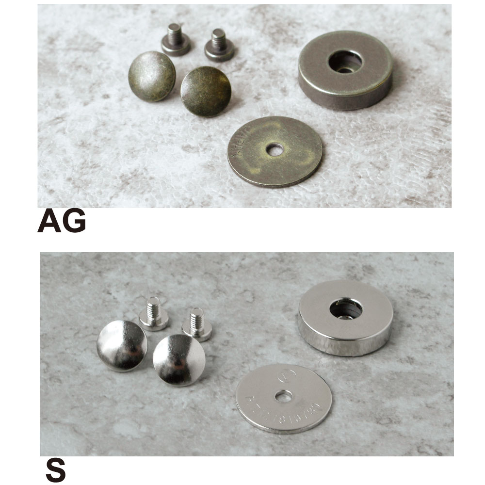 日本紐釦貿易 ネジ式マグネットボタン 5mmxφ19mm 10組入り M75-S (ご注文単位1束)【直送品】