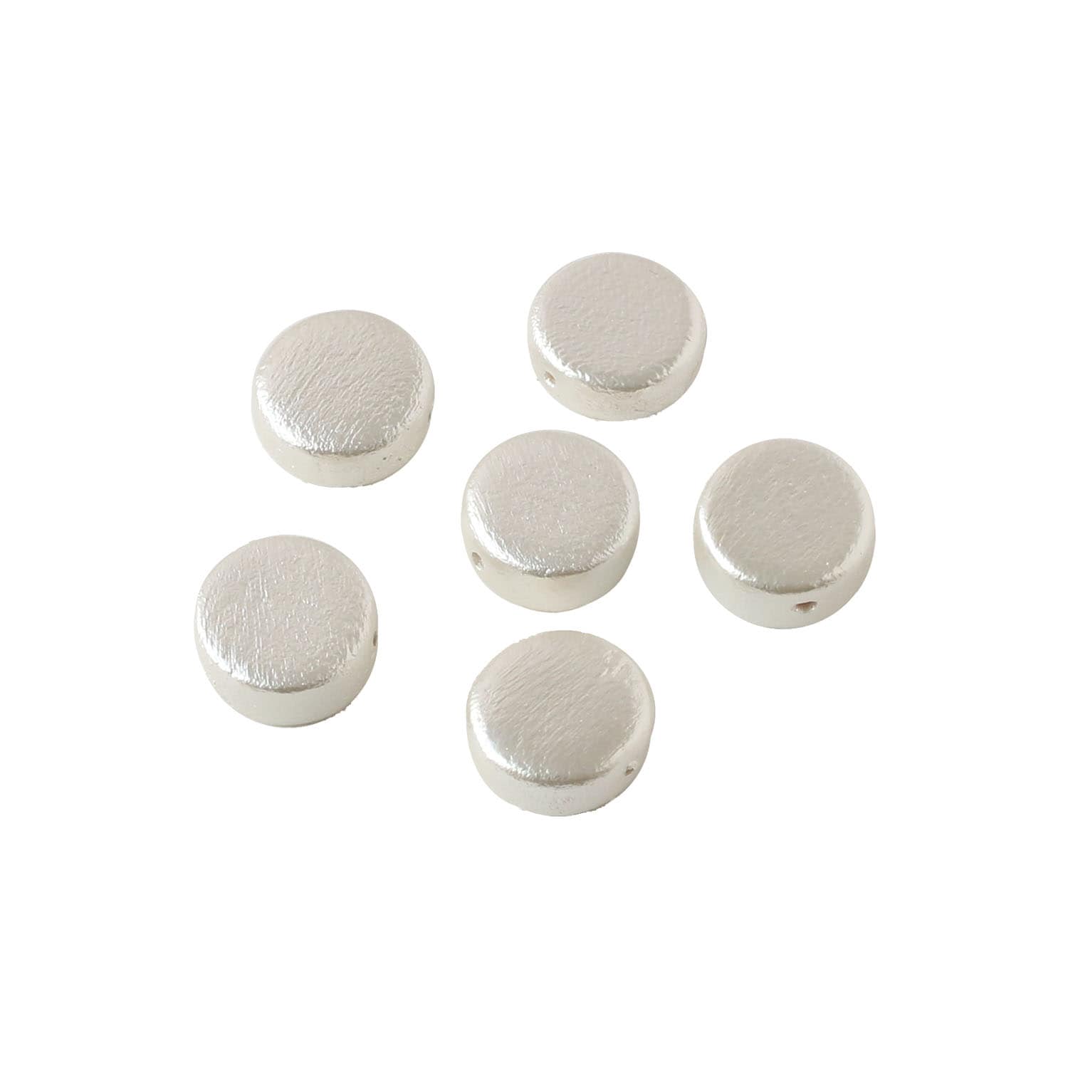 日本紐釦貿易 ウッドパール ラウンド φ13mm ホワイト A23-1W (ご注文単位1束)【直送品】