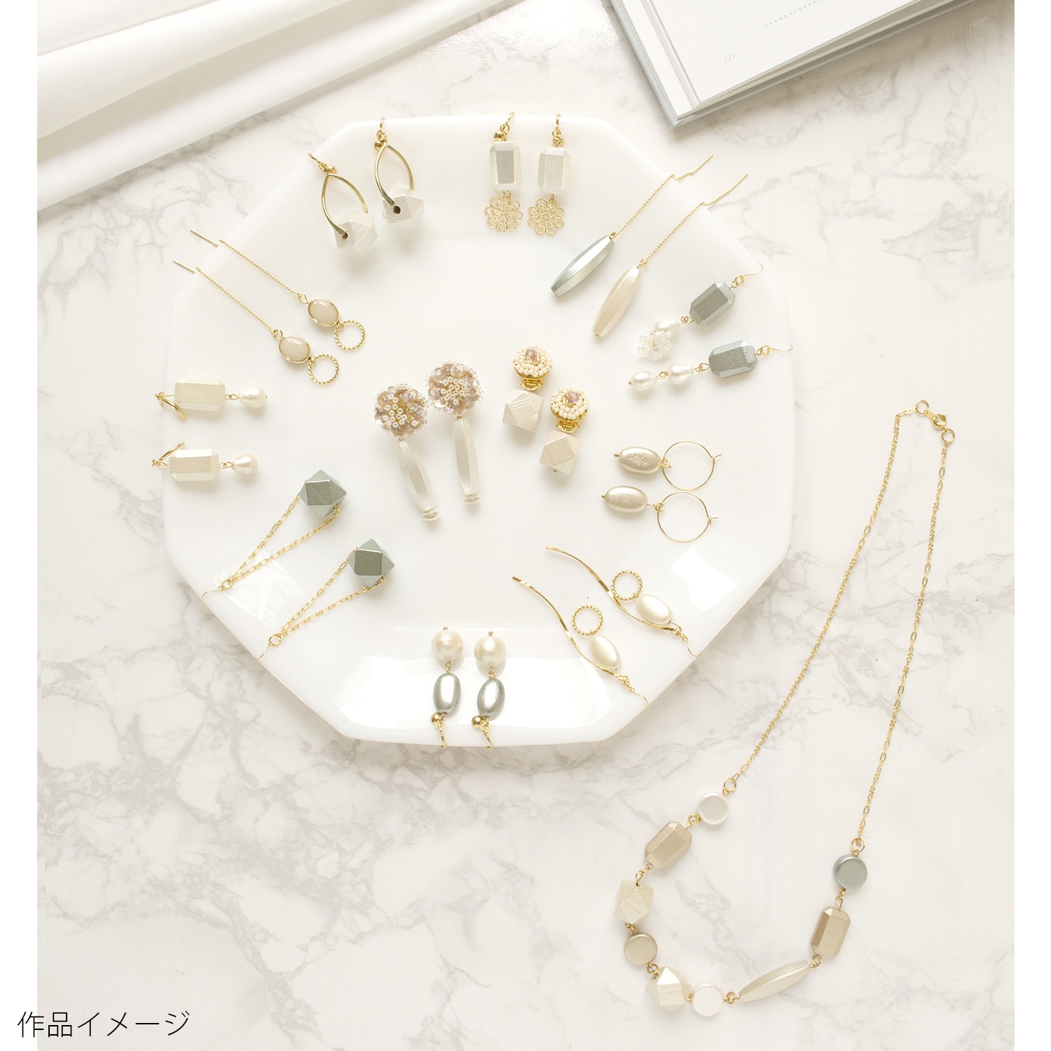 日本紐釦貿易 ウッドパール ラウンド φ13mm ホワイト A23-1W (ご注文単位1束)【直送品】