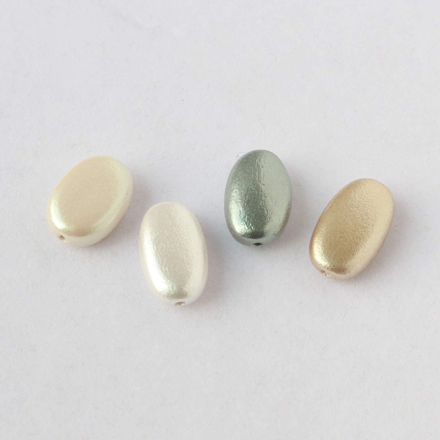 日本紐釦貿易 ウッドパール オーバル W10mm×H17mm ホワイト A23-2W (ご注文単位1束)【直送品】