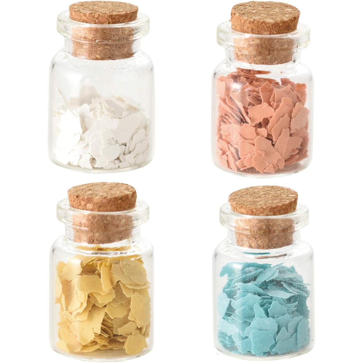 日本紐釦貿易 デコパーツ マイカ風フレーク 4色セット 1瓶約2.3g T10-A （ご注文単位1セット）【直送品】