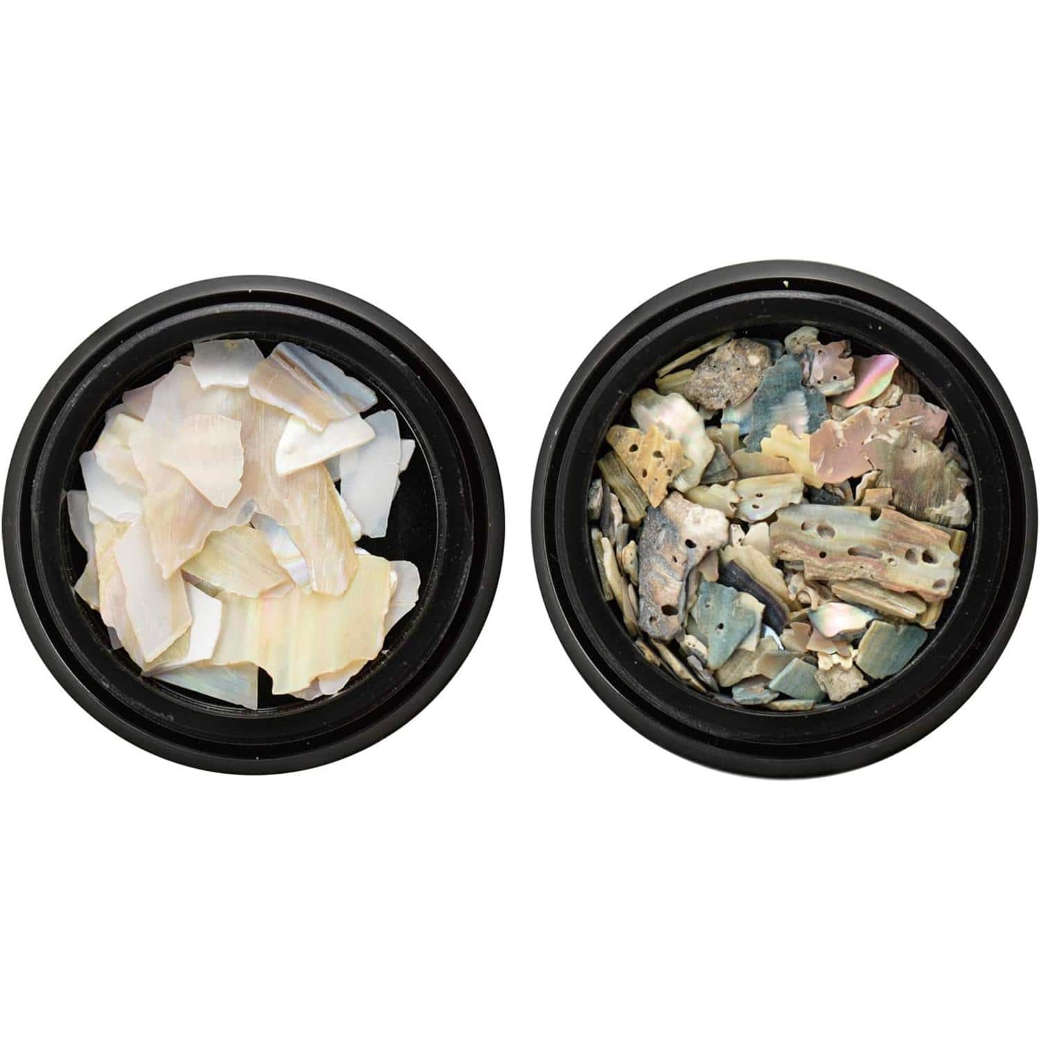 日本紐釦貿易 デコパーツ シェルチップ 2色セット 1個約2g T10-D （ご注文単位1セット）【直送品】