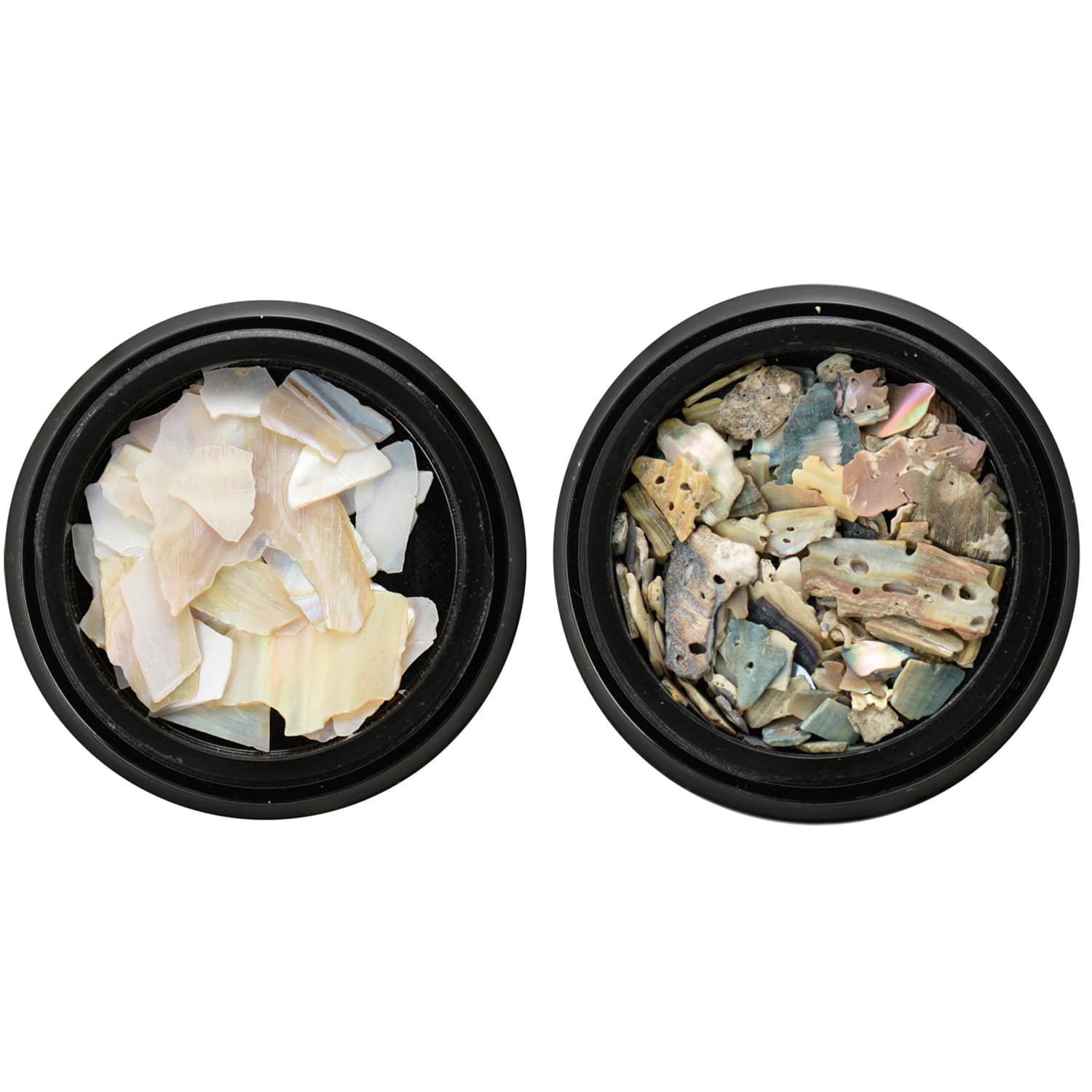 日本紐釦貿易 デコパーツ シェルチップ 2色セット 1個約2g T10-D (ご注文単位1セット)【直送品】