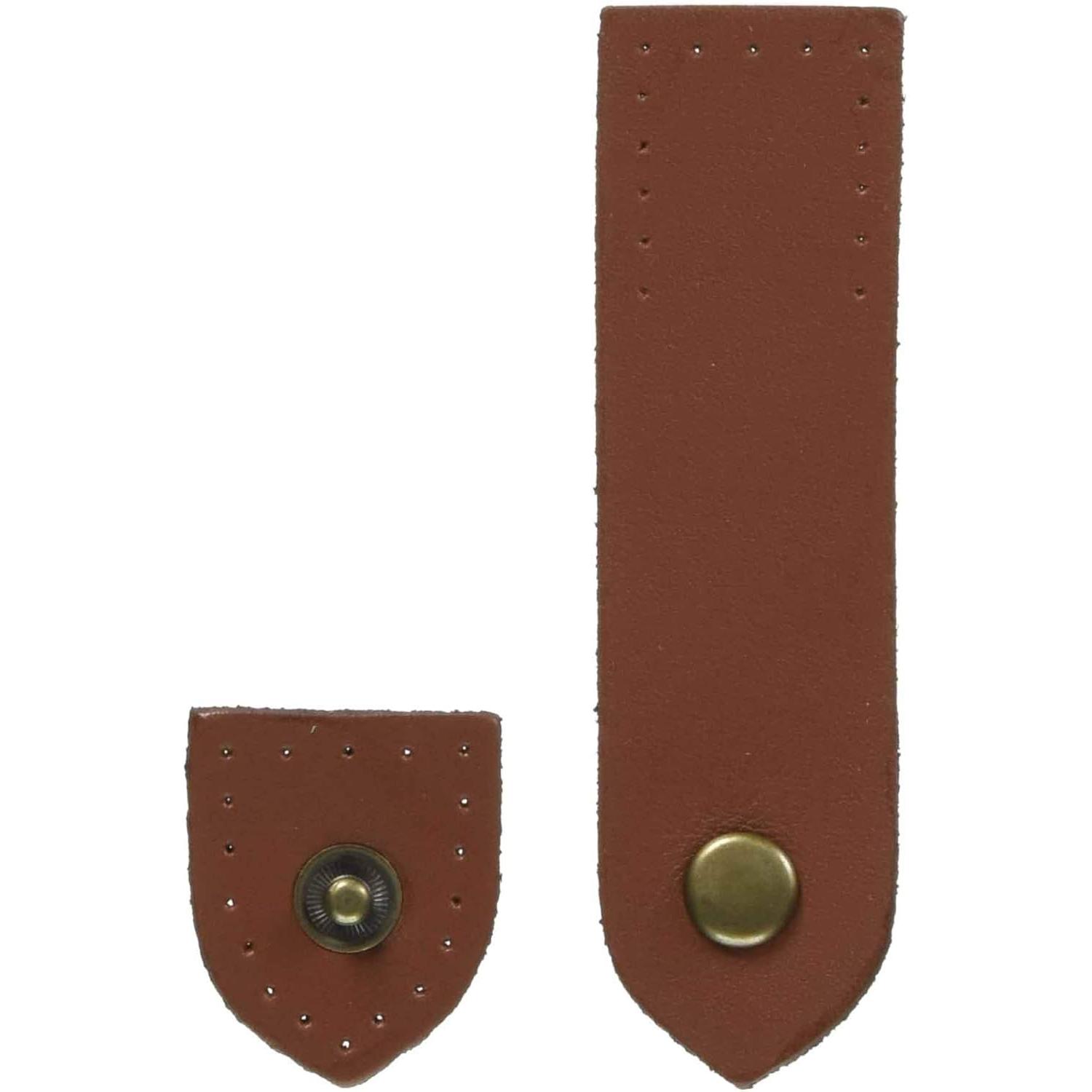 日本紐釦貿易 スナップ付き本革ベルト W2.5×H9cm キャメル KTF17-Y （ご注文単位1個）【直送品】