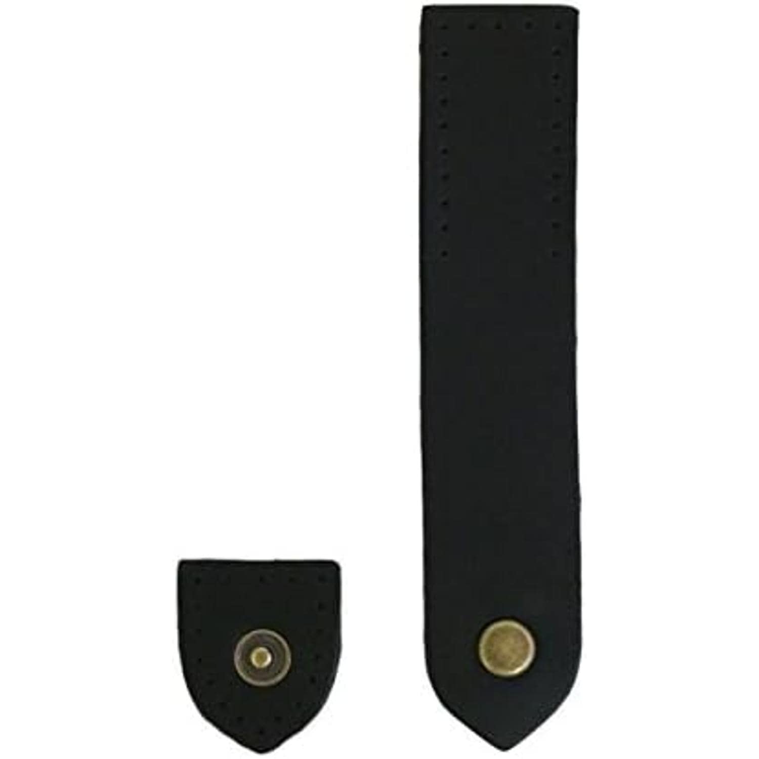 日本紐釦貿易 スナップ付き本革ベルト W2.5×H12cm 黒 KTF18-B (ご注文単位1個)【直送品】