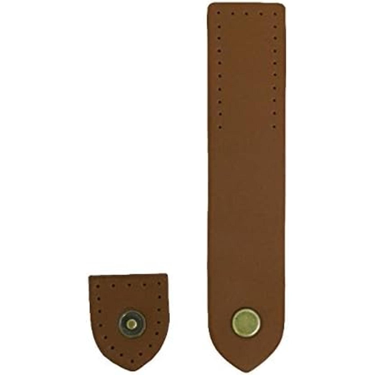 日本紐釦貿易 スナップ付き本革ベルト W2.5×H12cm キャメル KTF18-Y (ご注文単位1個)【直送品】