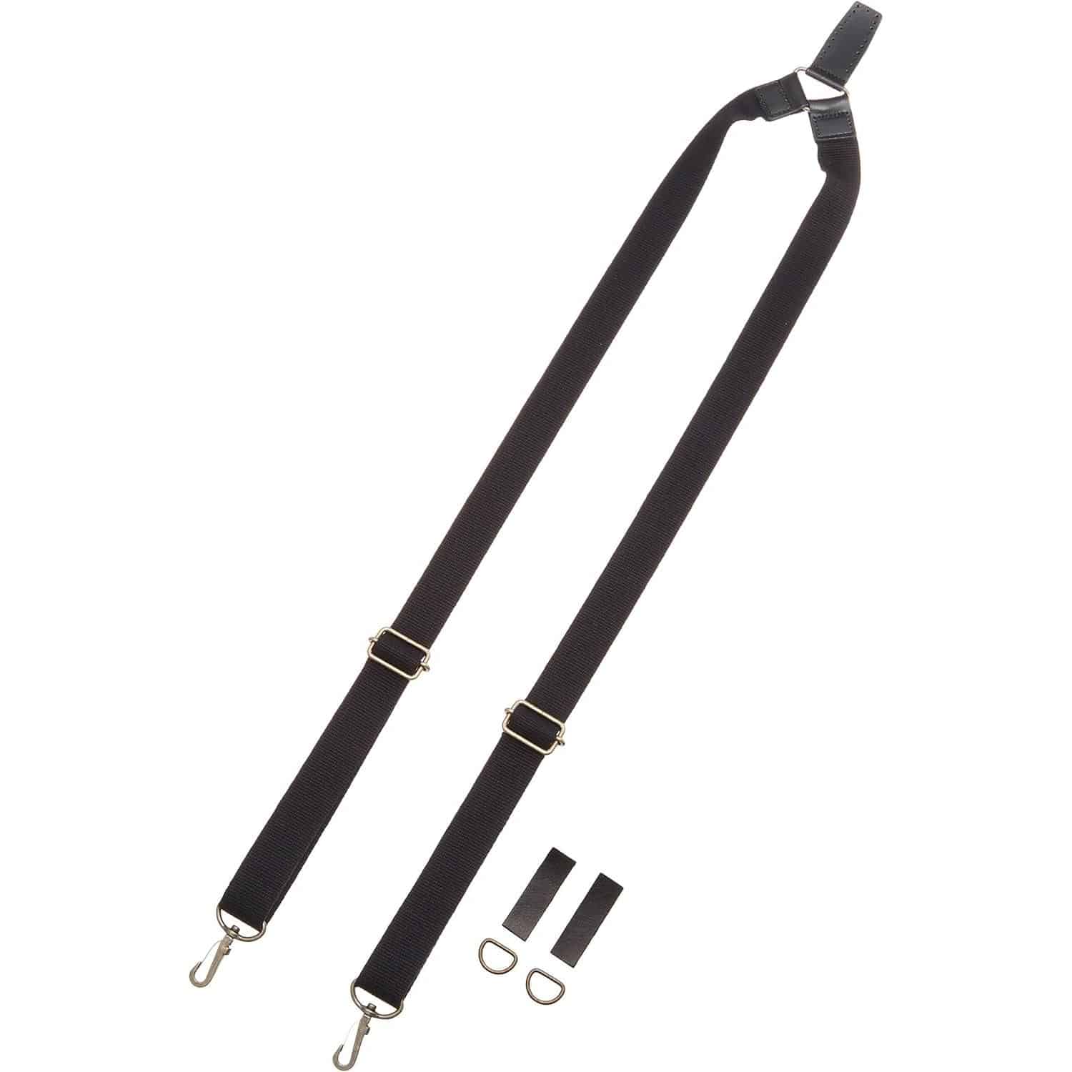 日本紐釦貿易 本革持手バーバリー織リュックタイプ 巾2.5cm KT71-B （ご注文単位1本）【直送品】