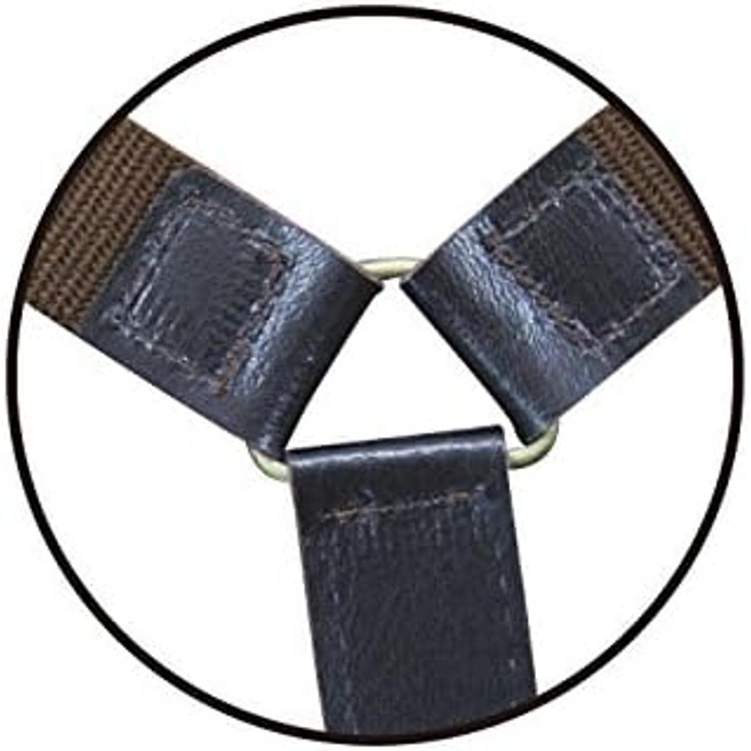 日本紐釦貿易 本革持手バーバリー織リュックタイプ 巾2.5cm KT71-C (ご注文単位1本)【直送品】