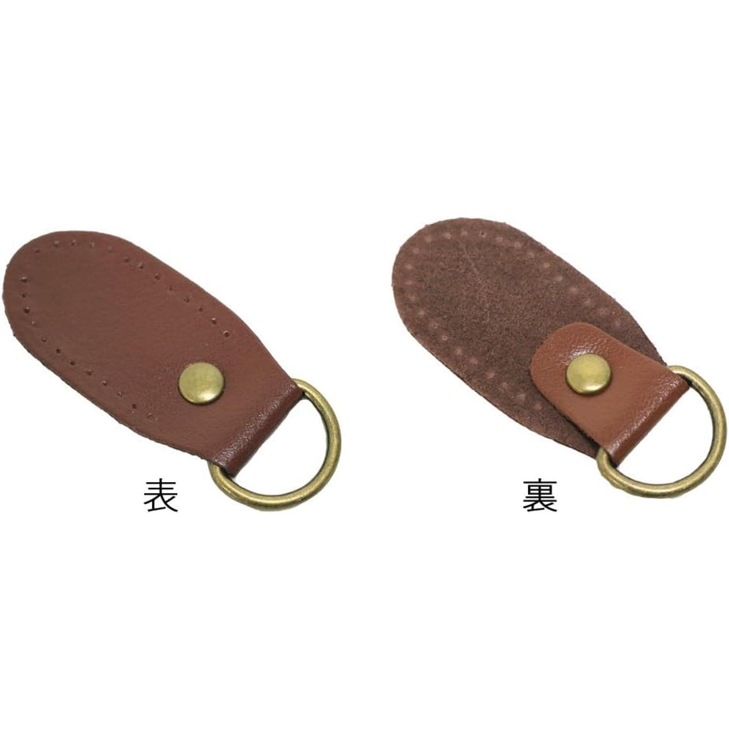 日本紐釦貿易 本革ジョイントパーツ丸型 2個 W約3.3×H約8cm 生成 KTF30-W (ご注文単位1束)【直送品】