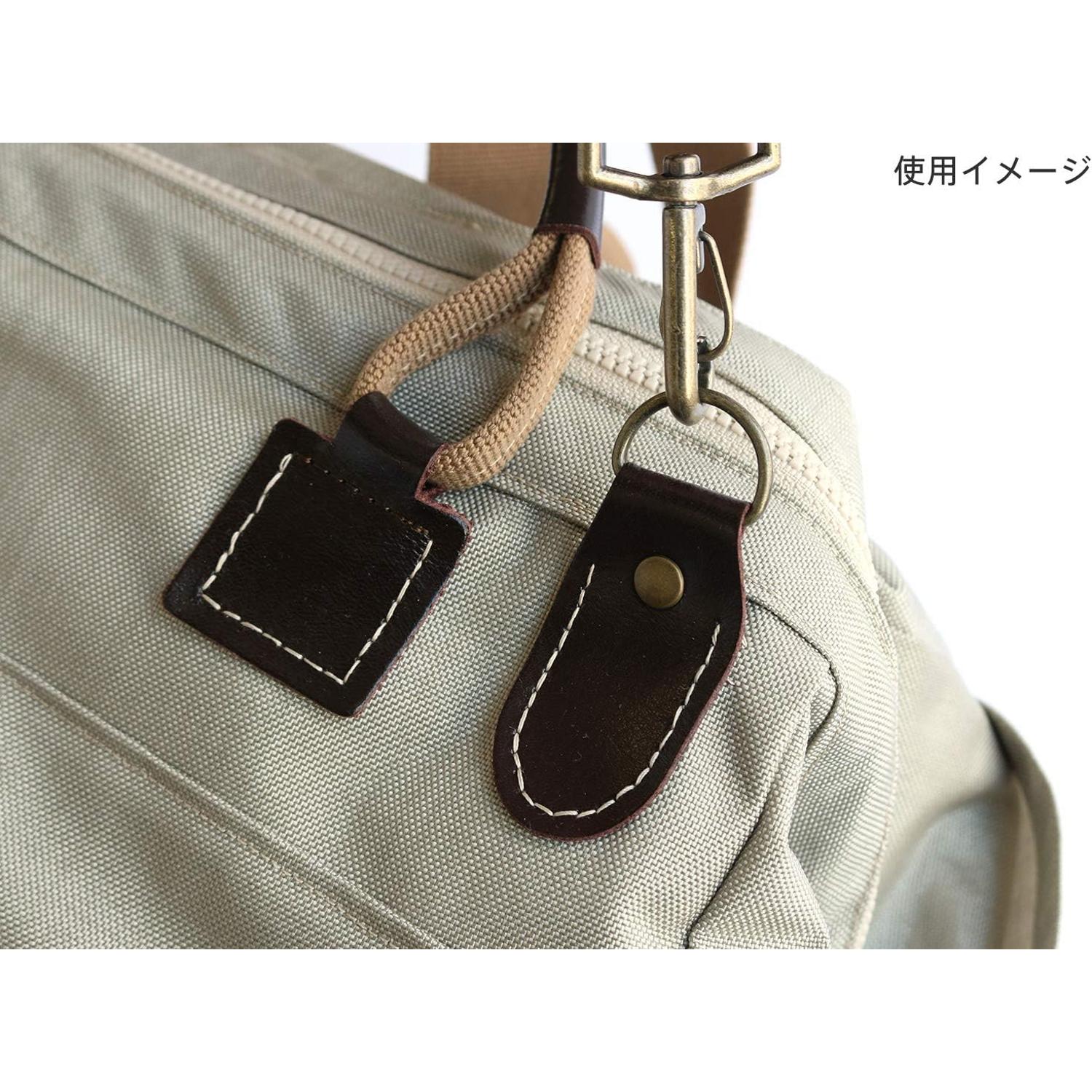 日本紐釦貿易 本革ジョイントパーツ丸型 2個 W約3.3×H約8cm キャメル KTF30-Y (ご注文単位1束)【直送品】