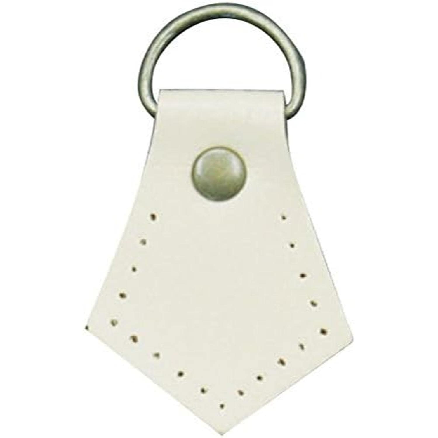 日本紐釦貿易 本革ジョイントパーツ 菱形 2個 KTF31-W (ご注文単位1束)【直送品】