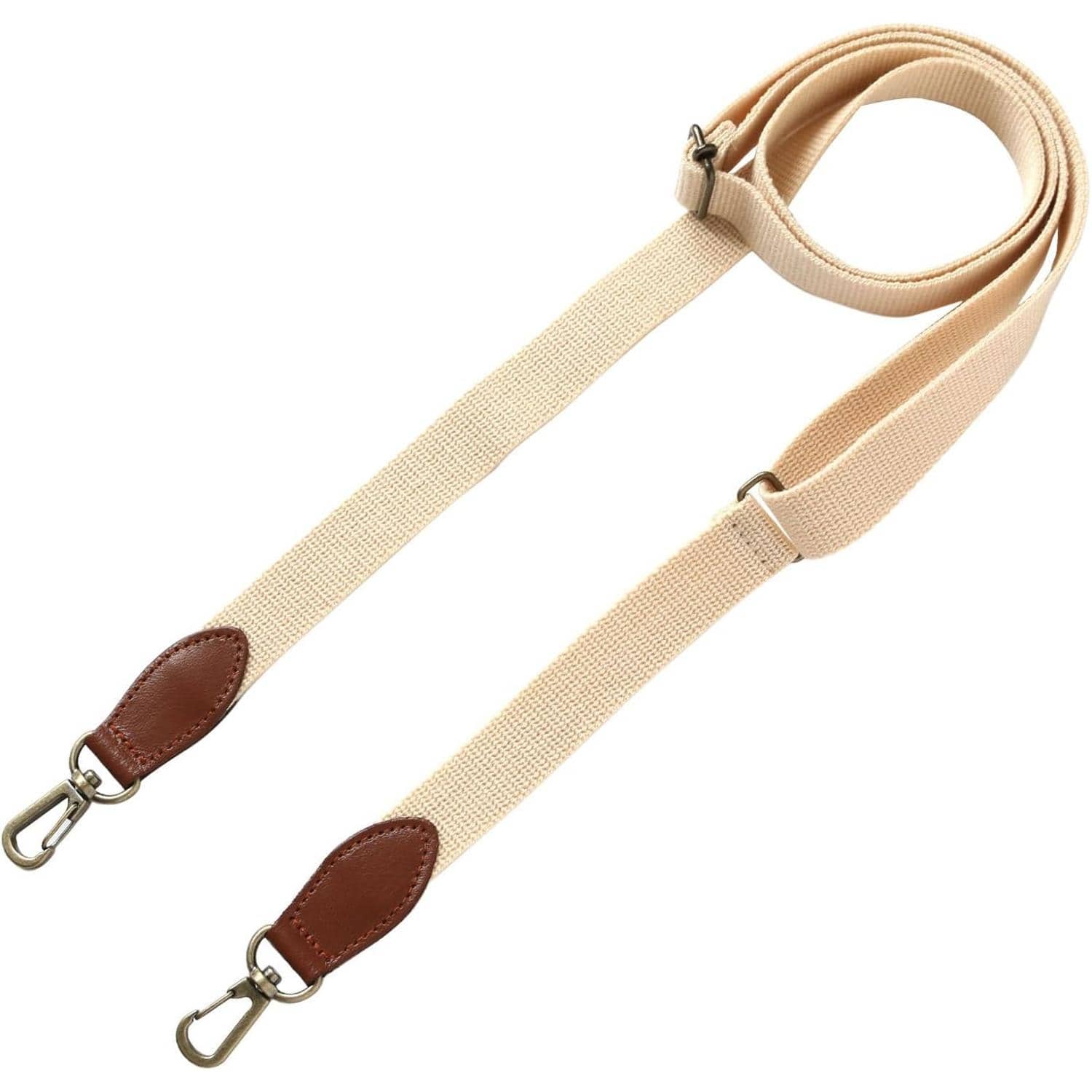 日本紐釦貿易 レザーコンビショルダー 巾20mm 本革パーツ付 KT86-W （ご注文単位1本）【直送品】