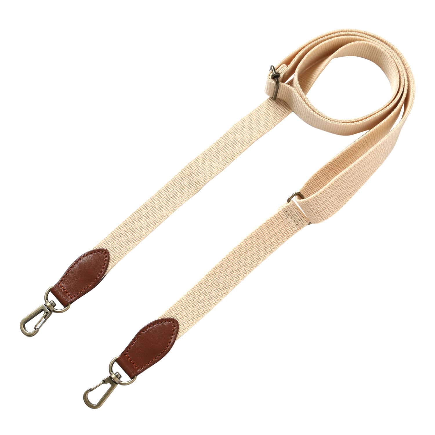 日本紐釦貿易 レザーコンビショルダー 巾20mm 本革パーツ付 KT86-W (ご注文単位1本)【直送品】