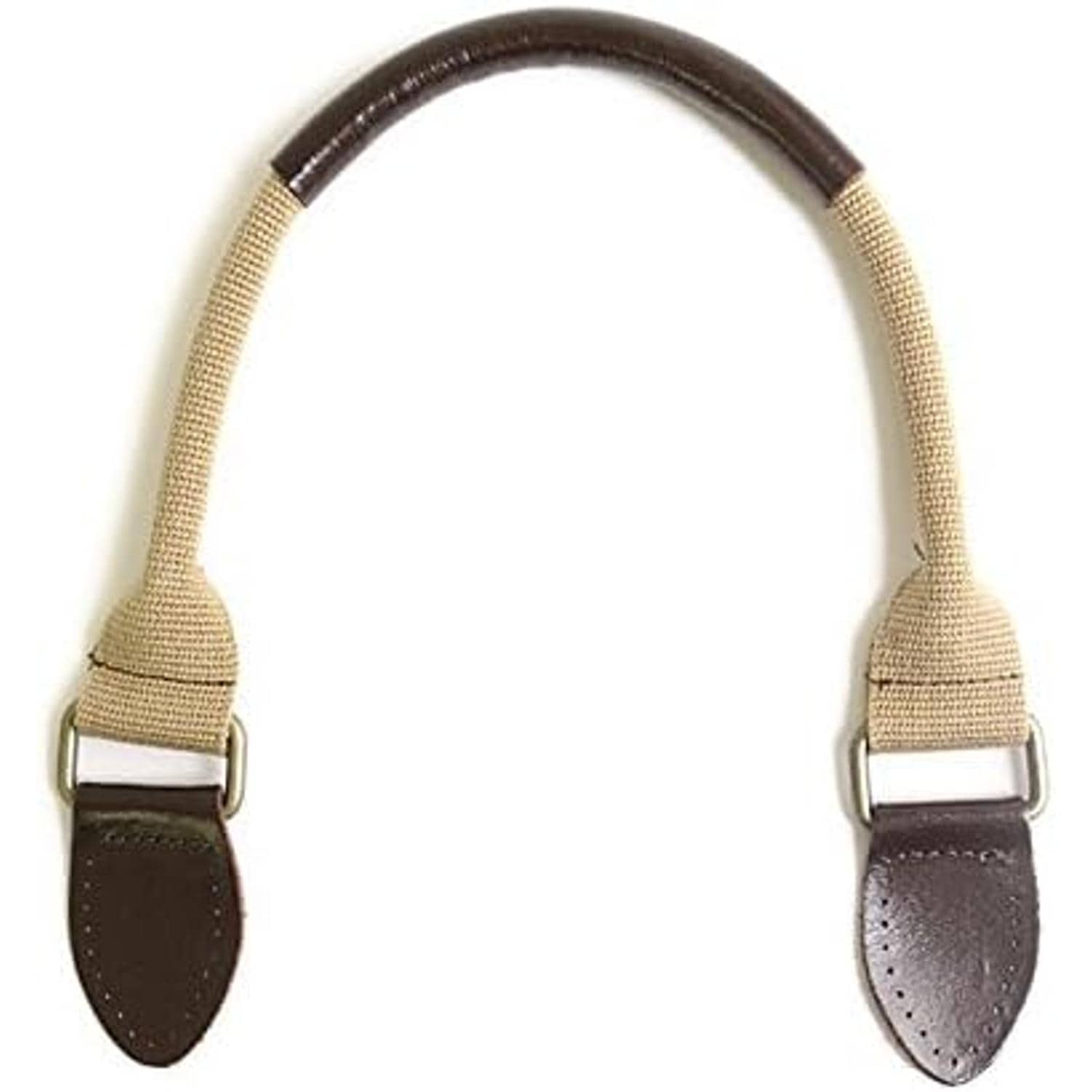 日本紐釦貿易 ツートン本革防水加工持ち手 2本1組 48cm ベージュ/チョコ KT88-E (ご注文単位1組)【直送品】