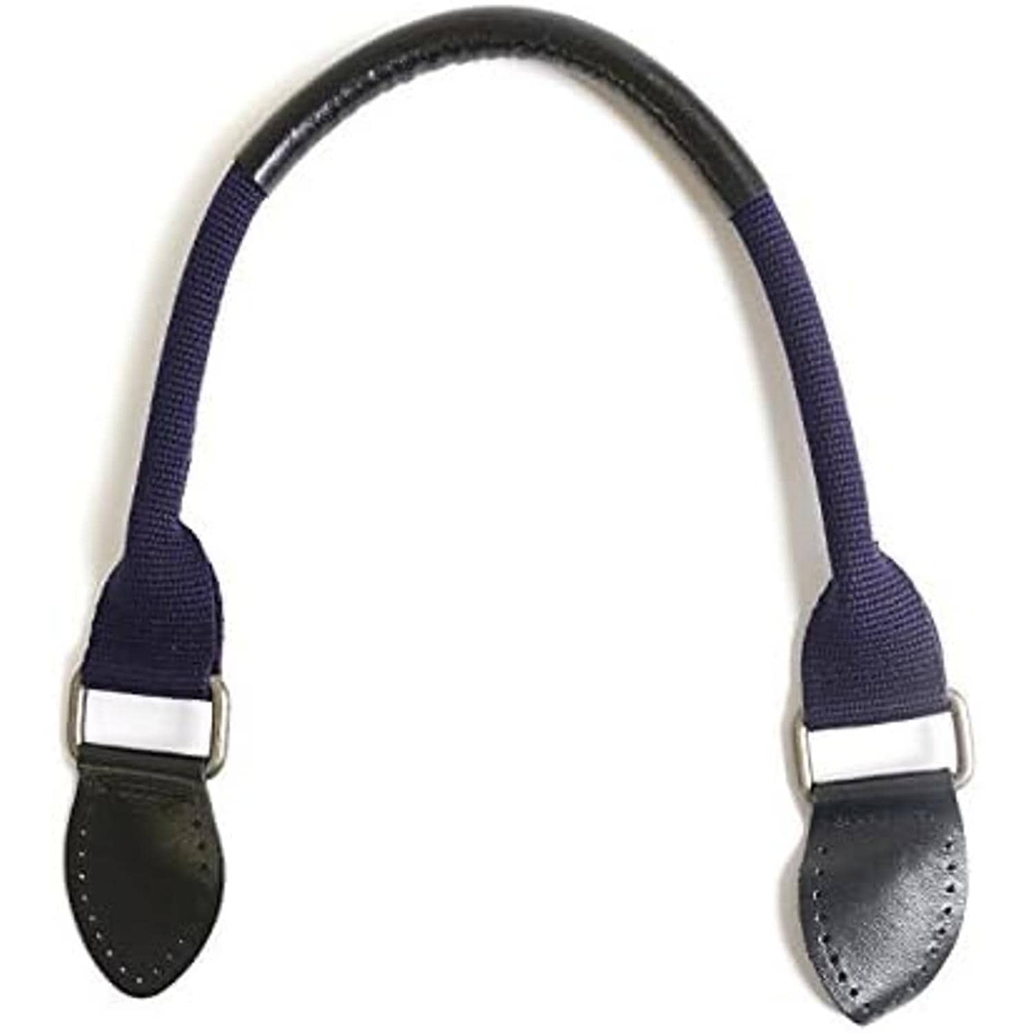 日本紐釦貿易 ツートン本革防水加工持ち手 2本1組 48cm 紺/黒 KT88-N (ご注文単位1組)【直送品】