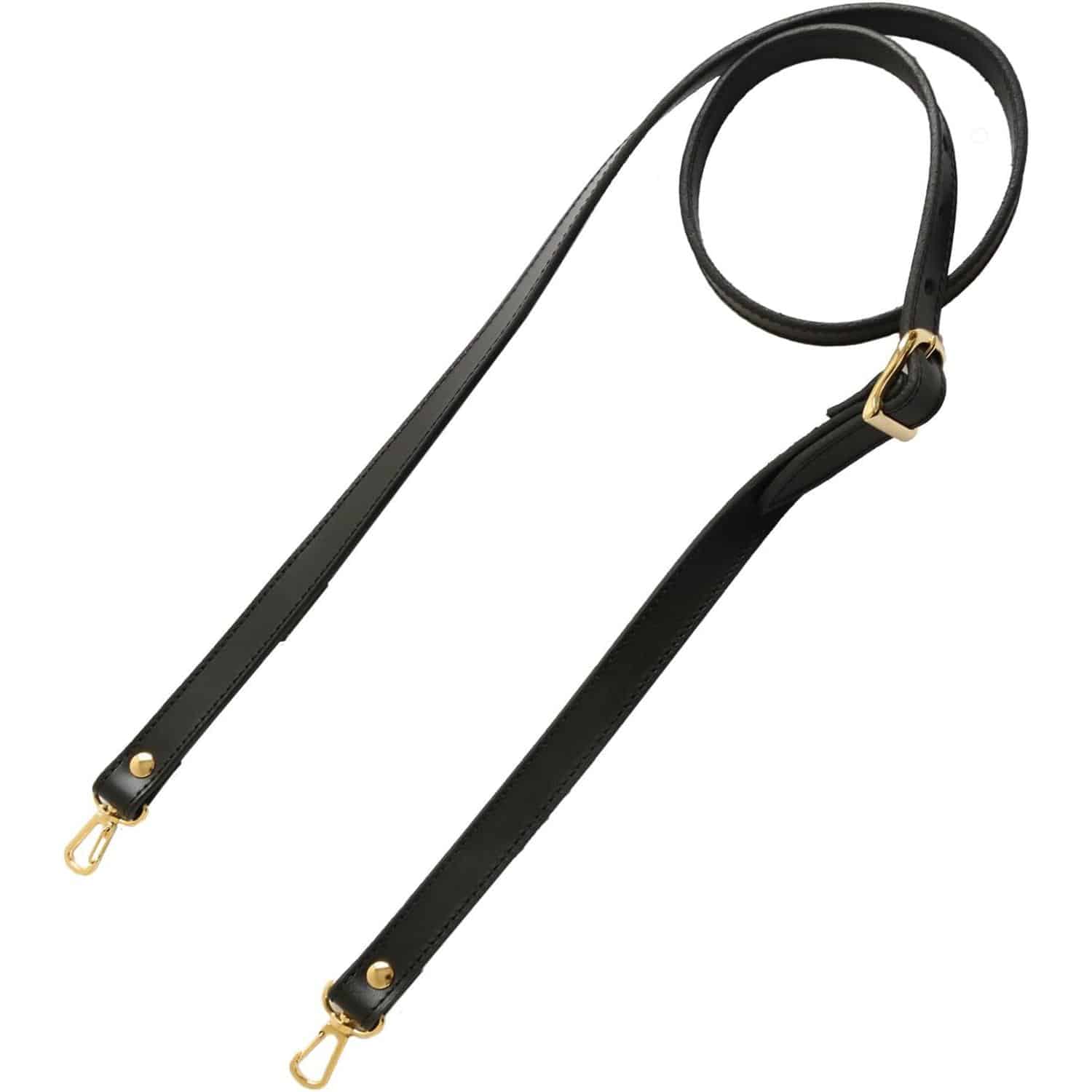 日本紐釦貿易 ヌメ革ショルダー ゴールド×黒 約110cm~120cm 1本入 KT90G-B (ご注文単位1本)【直送品】