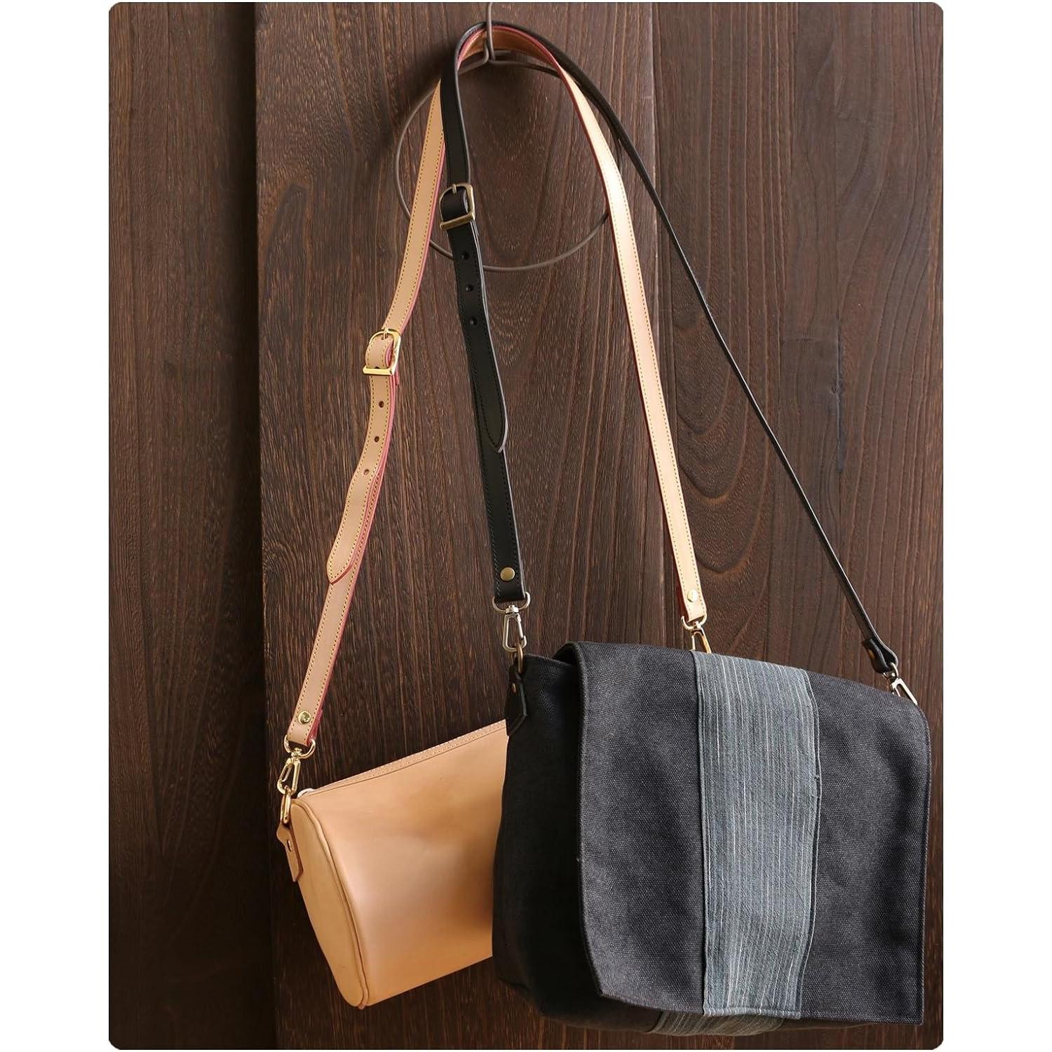 日本紐釦貿易 ヌメ革ショルダー ゴールド×黒 約110cm~120cm 1本入 KT90G-B (ご注文単位1本)【直送品】