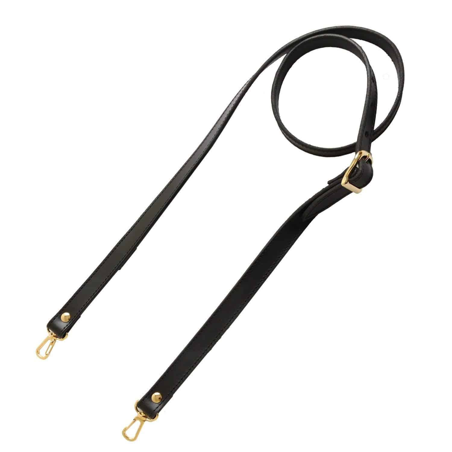 日本紐釦貿易 ヌメ革ショルダー ゴールド×黒 約110cm~120cm 1本入 KT90G-B (ご注文単位1本)【直送品】