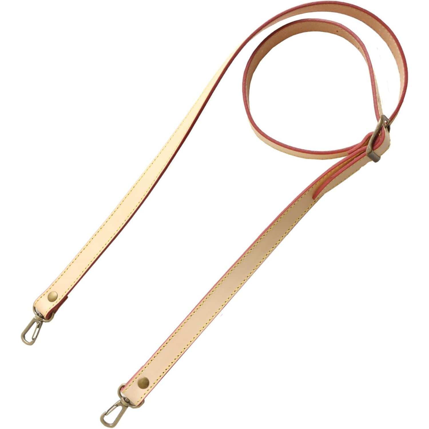 日本紐釦貿易 ヌメ革ショルダー アンティークゴールド×ベージュ 約110cm~120cm 1本入 KT90AG-E (ご注文単位1本)【直送品】