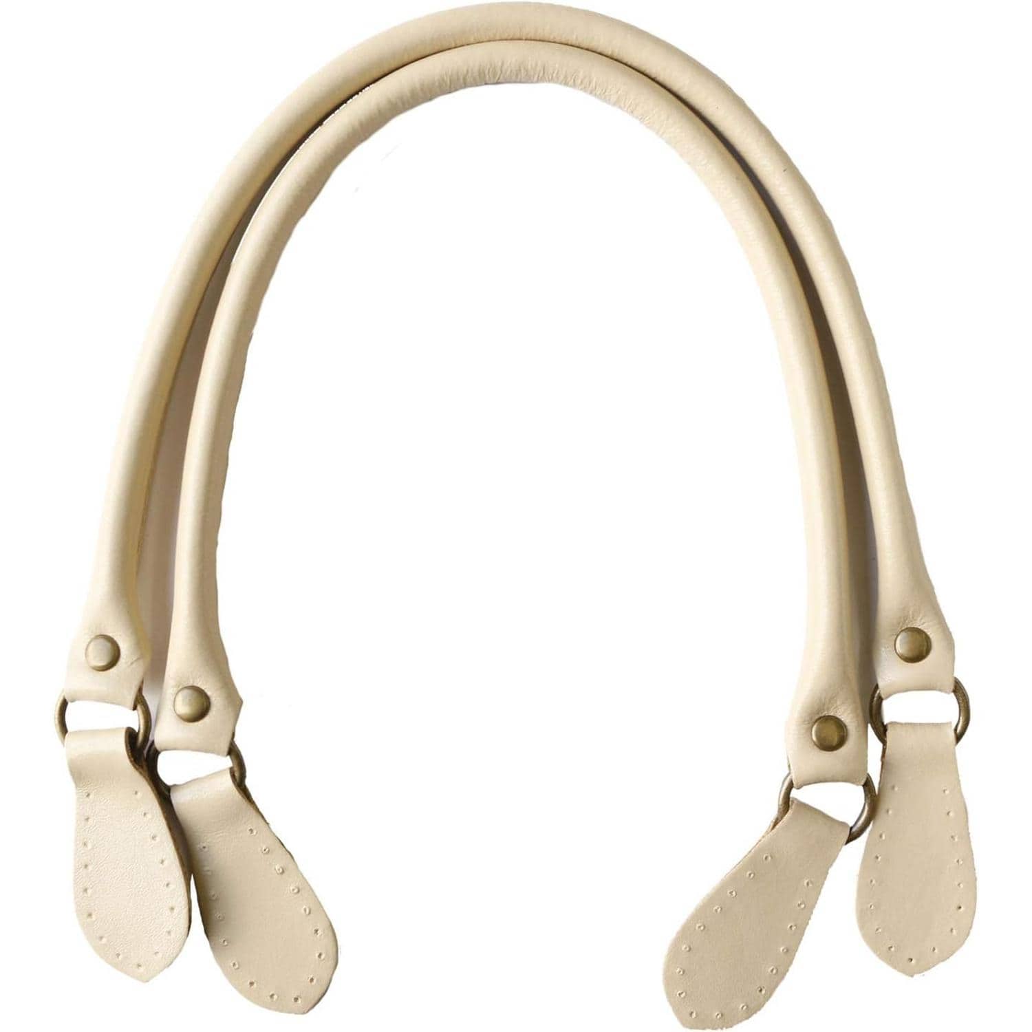 日本紐釦貿易 本革撥水加工持ち手 45cm 生成 2本1組 (ご注文単位1組)【直送品】