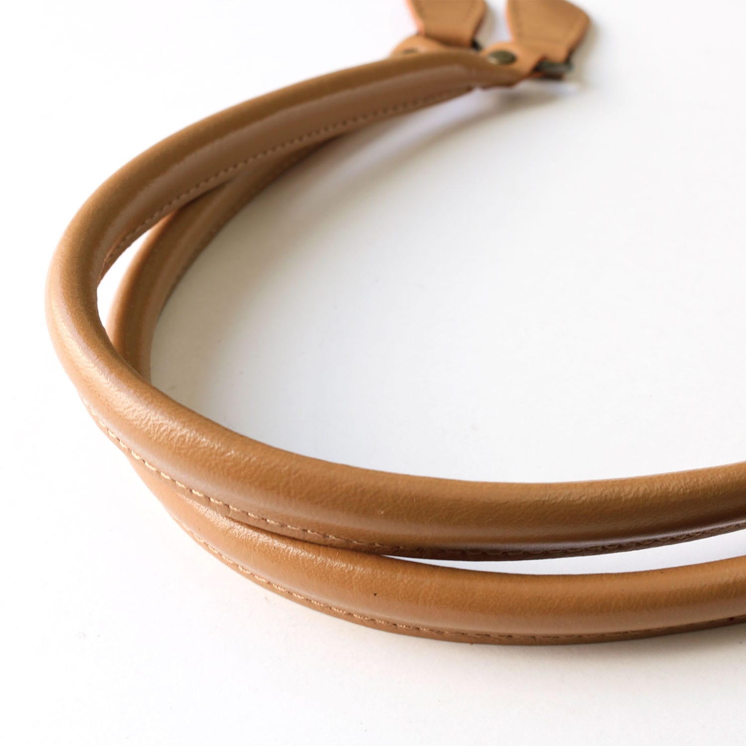 日本紐釦貿易 本革撥水加工持ち手 45cm キャメル 2本1組 （ご注文単位1組）【直送品】