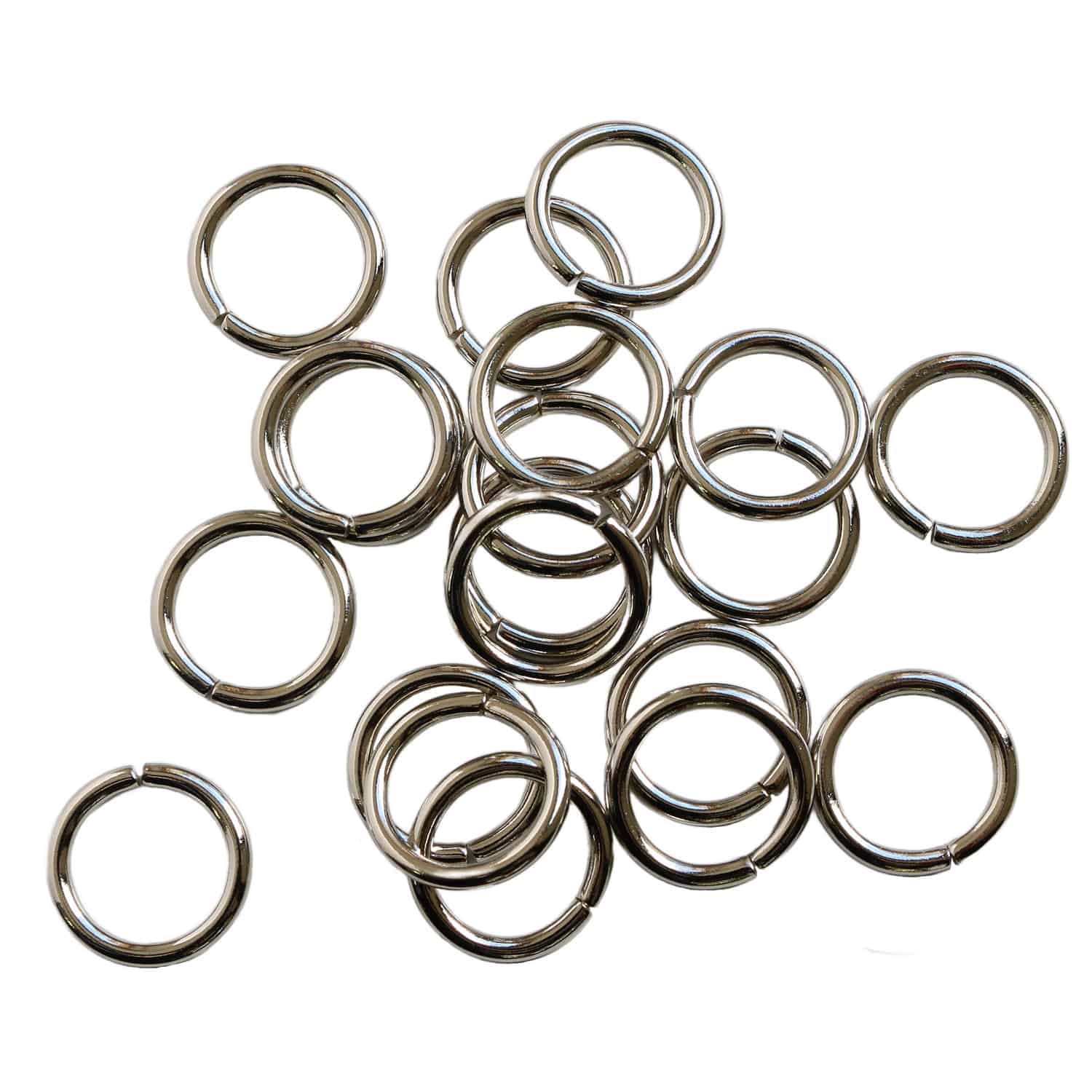 日本紐釦貿易 丸リング 内径15mm 20個入 シルバー S26-30 (ご注文単位1束)【直送品】