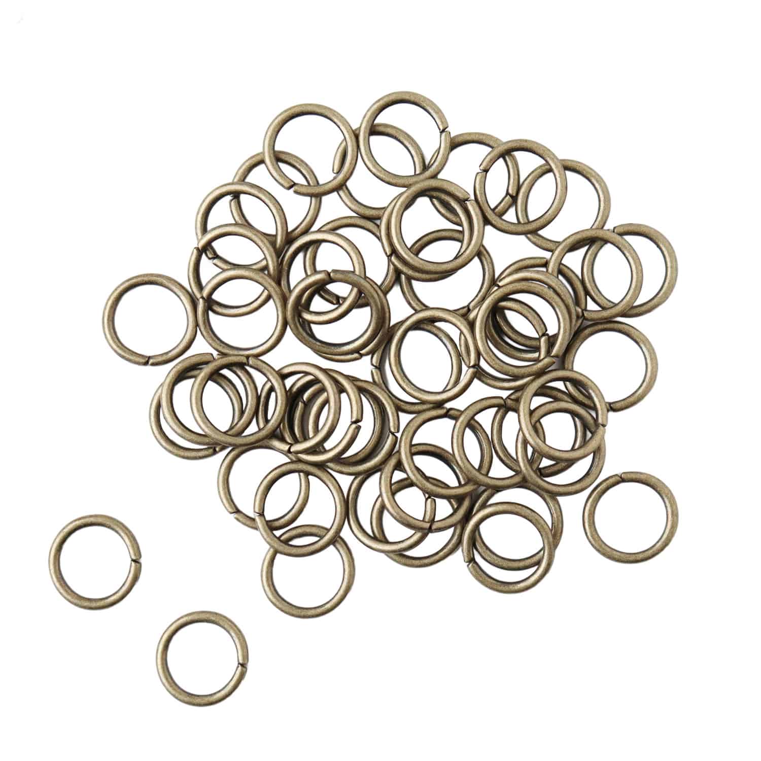 日本紐釦貿易 丸リング 内径10mm 50個入 アンティークゴールド S26-10 (ご注文単位1束)【直送品】