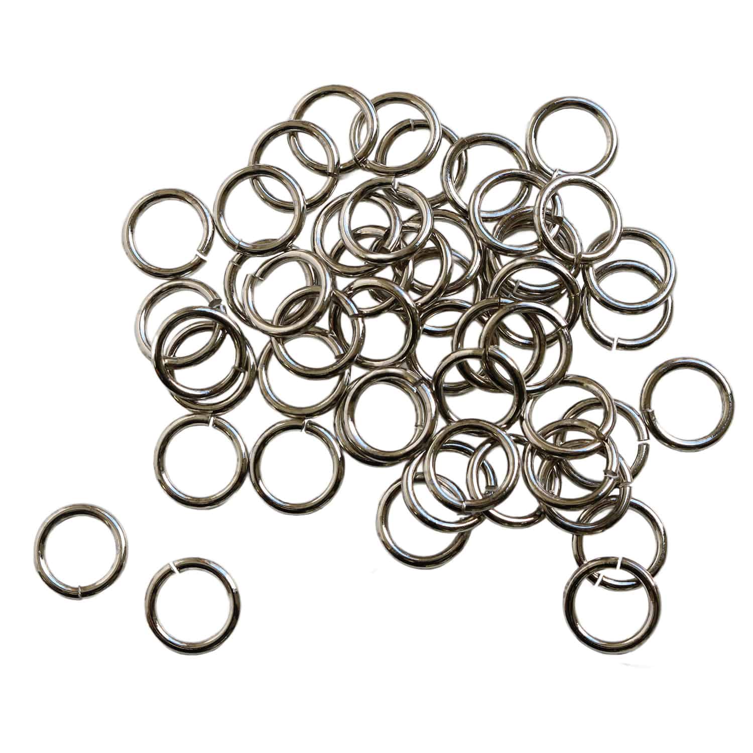 日本紐釦貿易 丸リング 内径10mm 50個入 シルバー S26-29 (ご注文単位1束)【直送品】