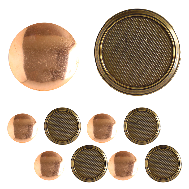 日本紐釦貿易(Nippon Chuko)NBK 銅板付き アンティークデザイン ブローチ台 丸 〈大〉 φ53mm 徳用5個入 アンティークゴールド KK10-28AG-5 1袋(ご注文単位1袋)【直送品】