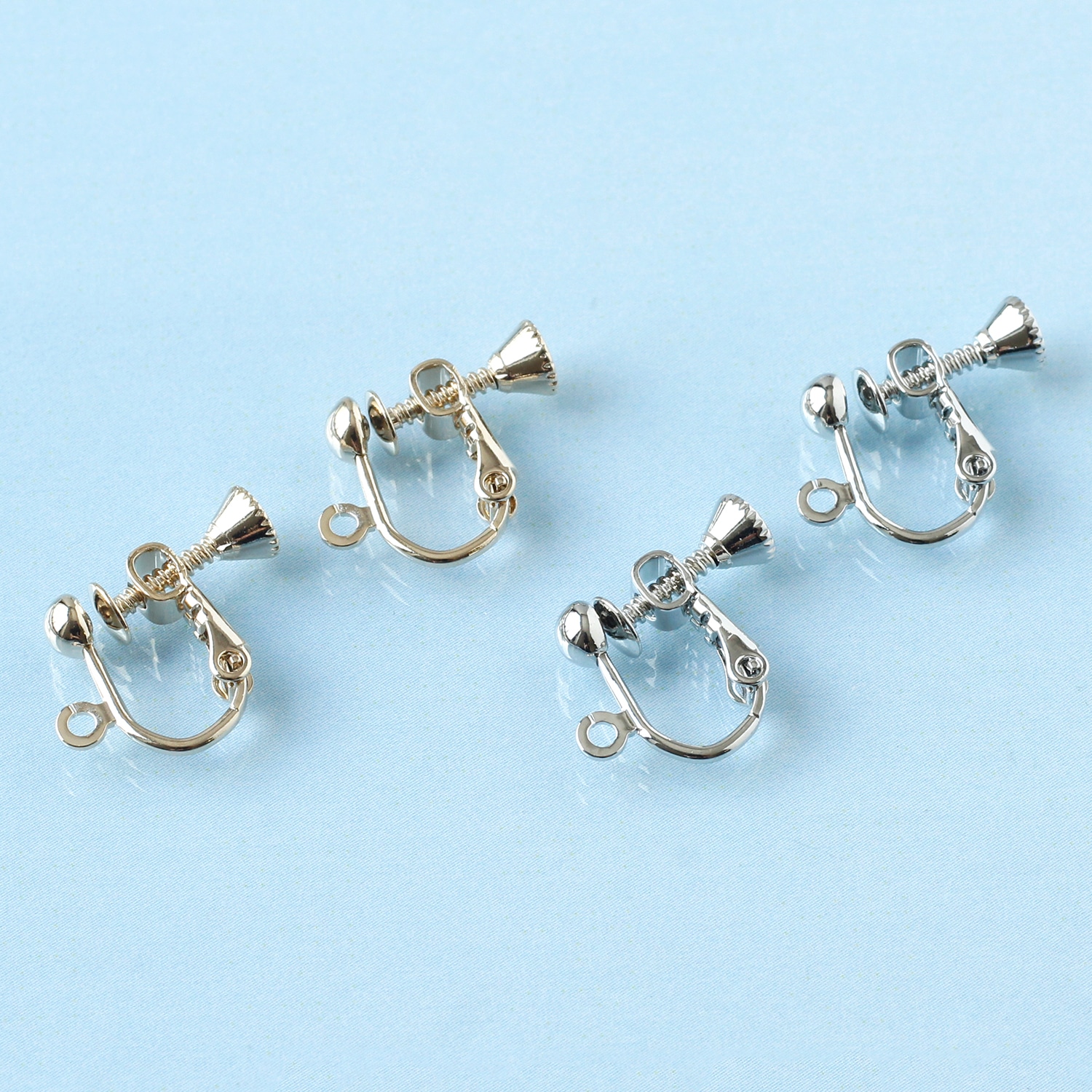 日本紐釦貿易 ニッケルフリー カン付 イヤリング 5組 ゴールド KE1500-G (ご注文単位1束)【直送品】