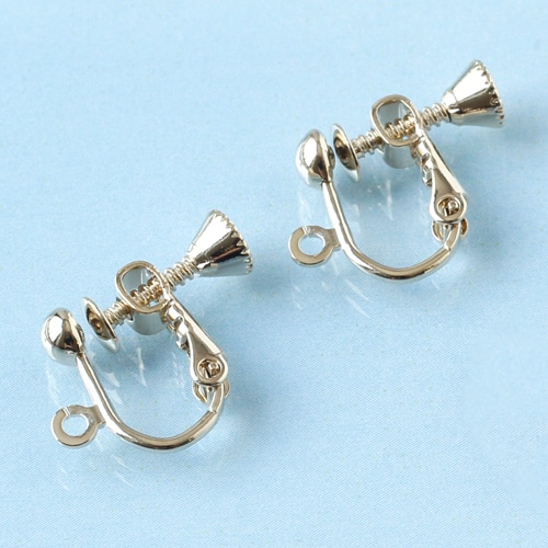 日本紐釦貿易 ニッケルフリー カン付 イヤリング 5組 ゴールド KE1500-G (ご注文単位1束)【直送品】