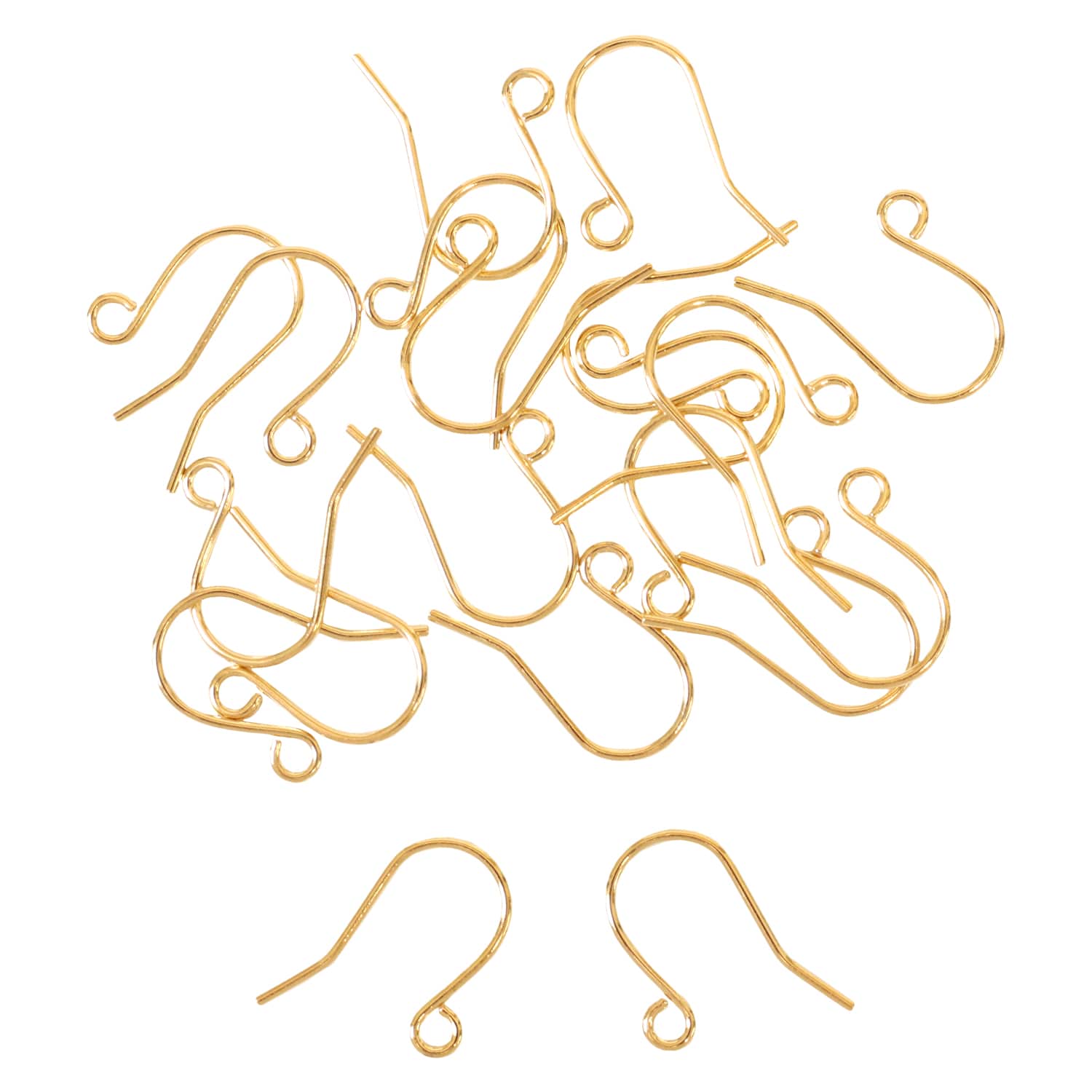 日本紐釦貿易 ニッケルフリー フックピアス 10組 ゴールド KE1502-G （ご注文単位1束）【直送品】