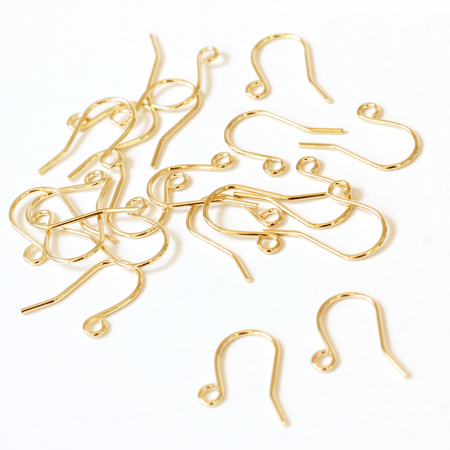 日本紐釦貿易 ニッケルフリー フックピアス 10組 ゴールド KE1502-G （ご注文単位1束）【直送品】