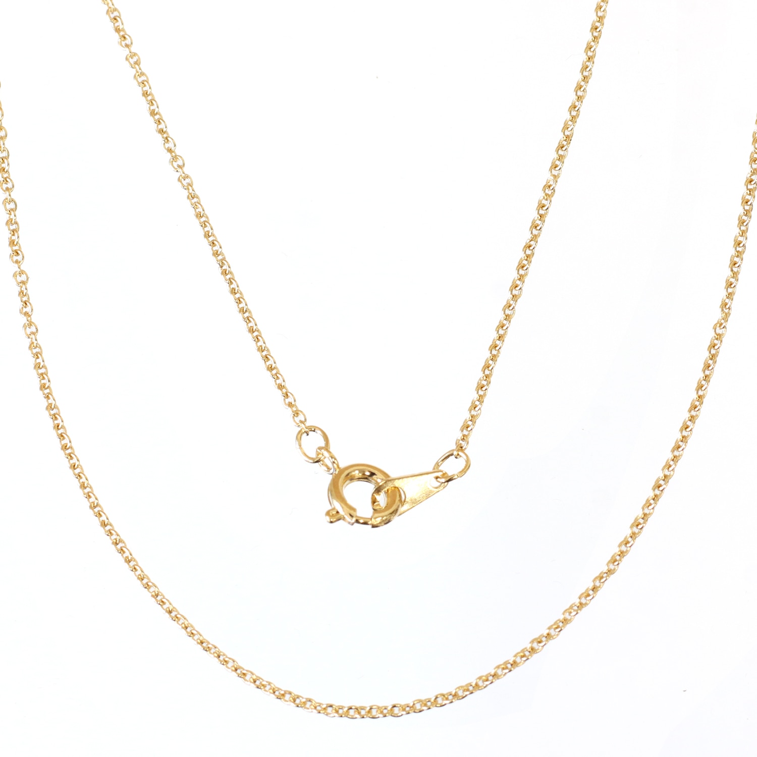 日本紐釦貿易 ニッケルフリー ネックレスチェーン あずきチェーン 5本 ゴールド KE1507-G （ご注文単位1束）【直送品】