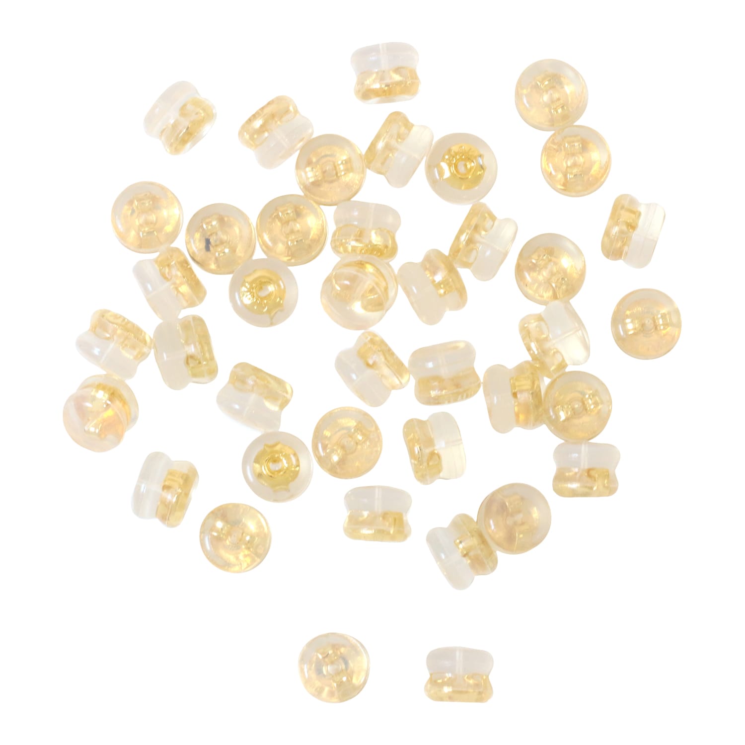 日本紐釦貿易 ダブルキャッチ ピアスキャッチ 溝付 大 ダイヤ型 20組 ゴールド KE1508-G-20 （ご注文単位1束）【直送品】