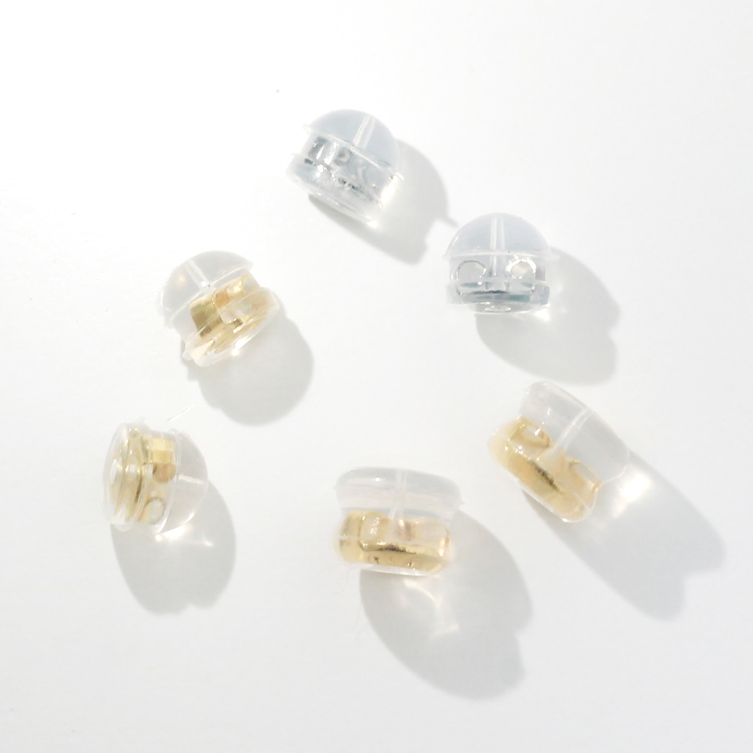 日本紐釦貿易 ダブルキャッチ ピアスキャッチ 溝付 大 ダイヤ型 20組 ゴールド KE1508-G-20 (ご注文単位1束)【直送品】