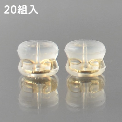 日本紐釦貿易 ダブルキャッチ ピアスキャッチ 溝付 大 ダイヤ型 20組 ゴールド KE1508-G-20 (ご注文単位1束)【直送品】