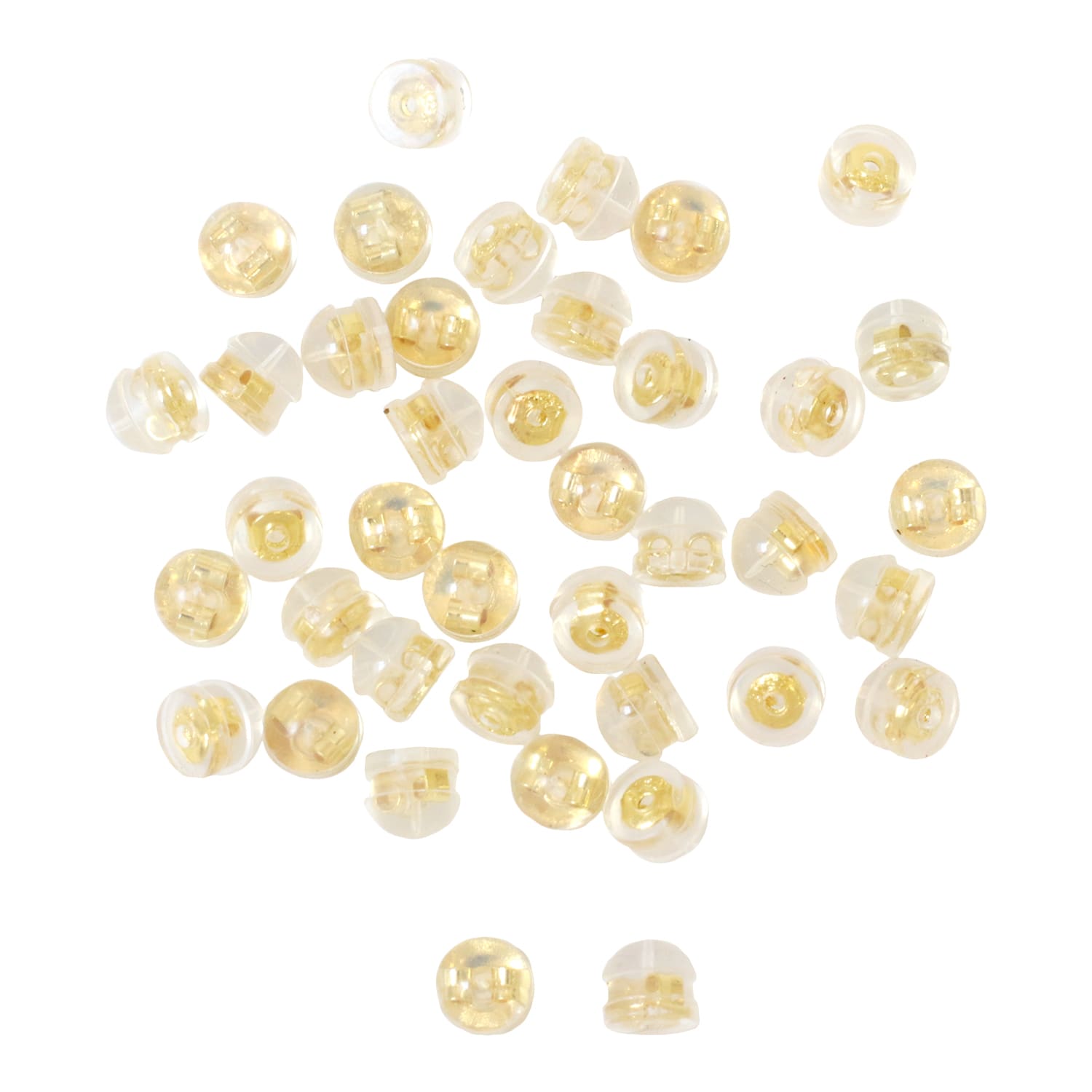 日本紐釦貿易 ダブルキャッチ ピアスキャッチ 溝付 小 ドーム型 20組 ゴールド KE1509-G-20 （ご注文単位1束）【直送品】