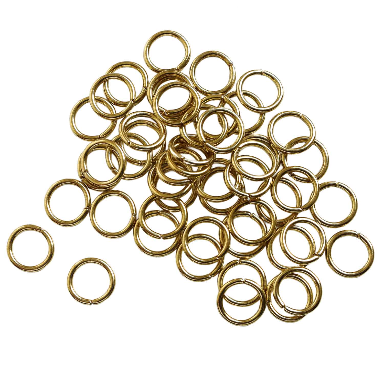 日本紐釦貿易 丸リング 内径10mm 50個入 ゴールド S26-9 （ご注文単位1束）【直送品】