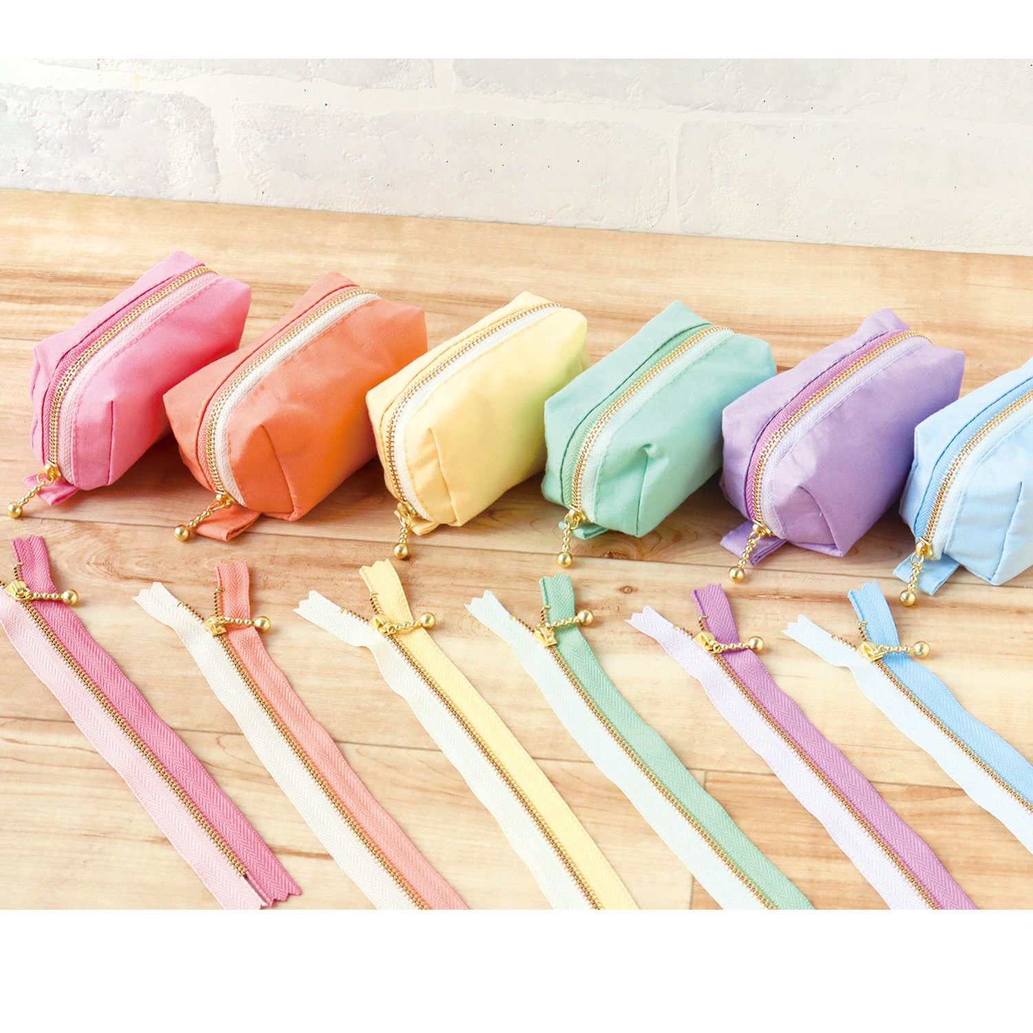 日本紐釦貿易 Y.K.K 玉付きファスナー コンビカラー 金具ゴールド 6本セット 14cm (ご注文単位1束)【直送品】