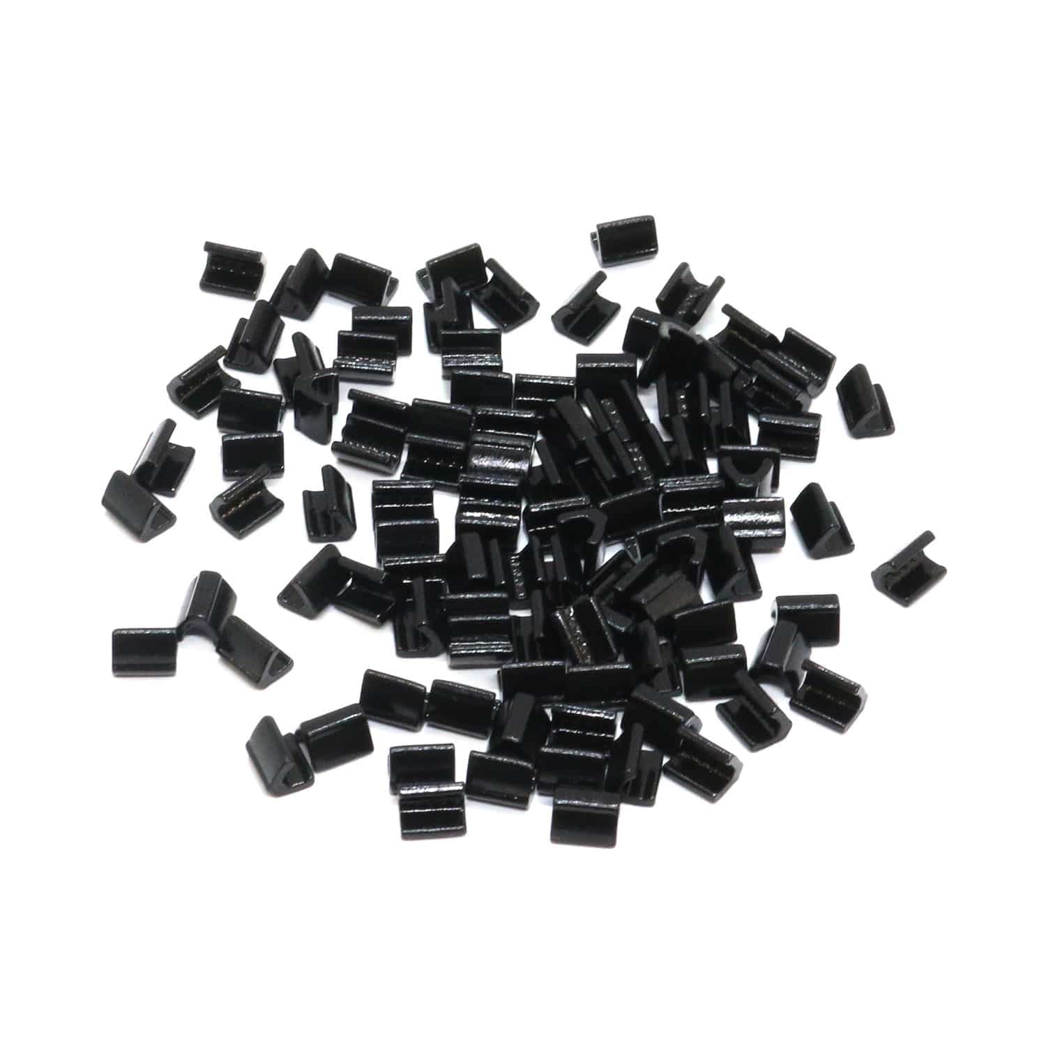 日本紐釦貿易 Y.K.K ファスナー用止め金具 上止めパーツ 50組入 ビスロン用/4号対応 ブラック塗装 F2-229 （ご注文単位1束）【直送品】