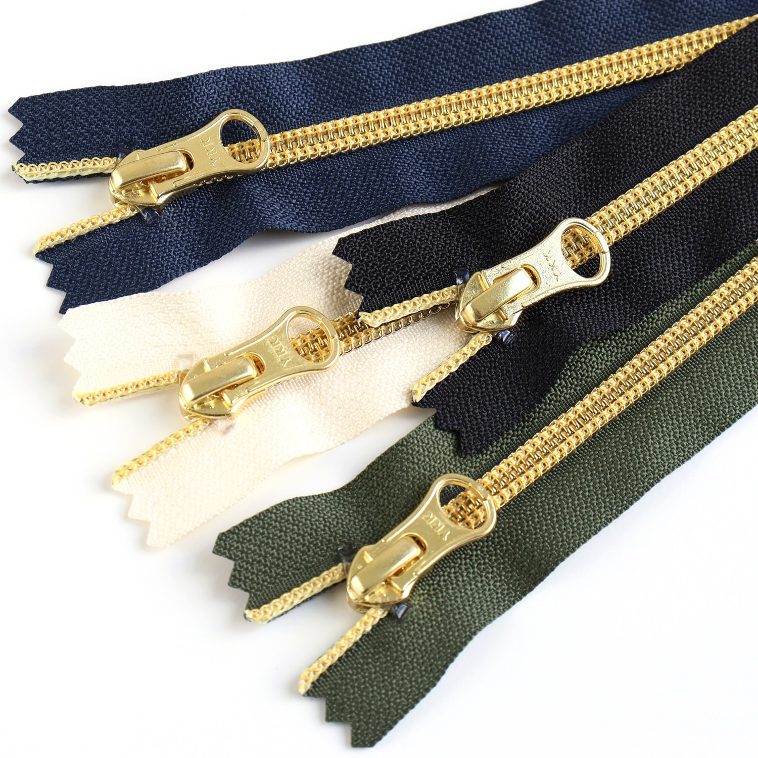 日本紐釦貿易 Y.K.K メタリオンファスナー 30cm 4色mix G 5CM30G-4MIX (ご注文単位1個)【直送品】