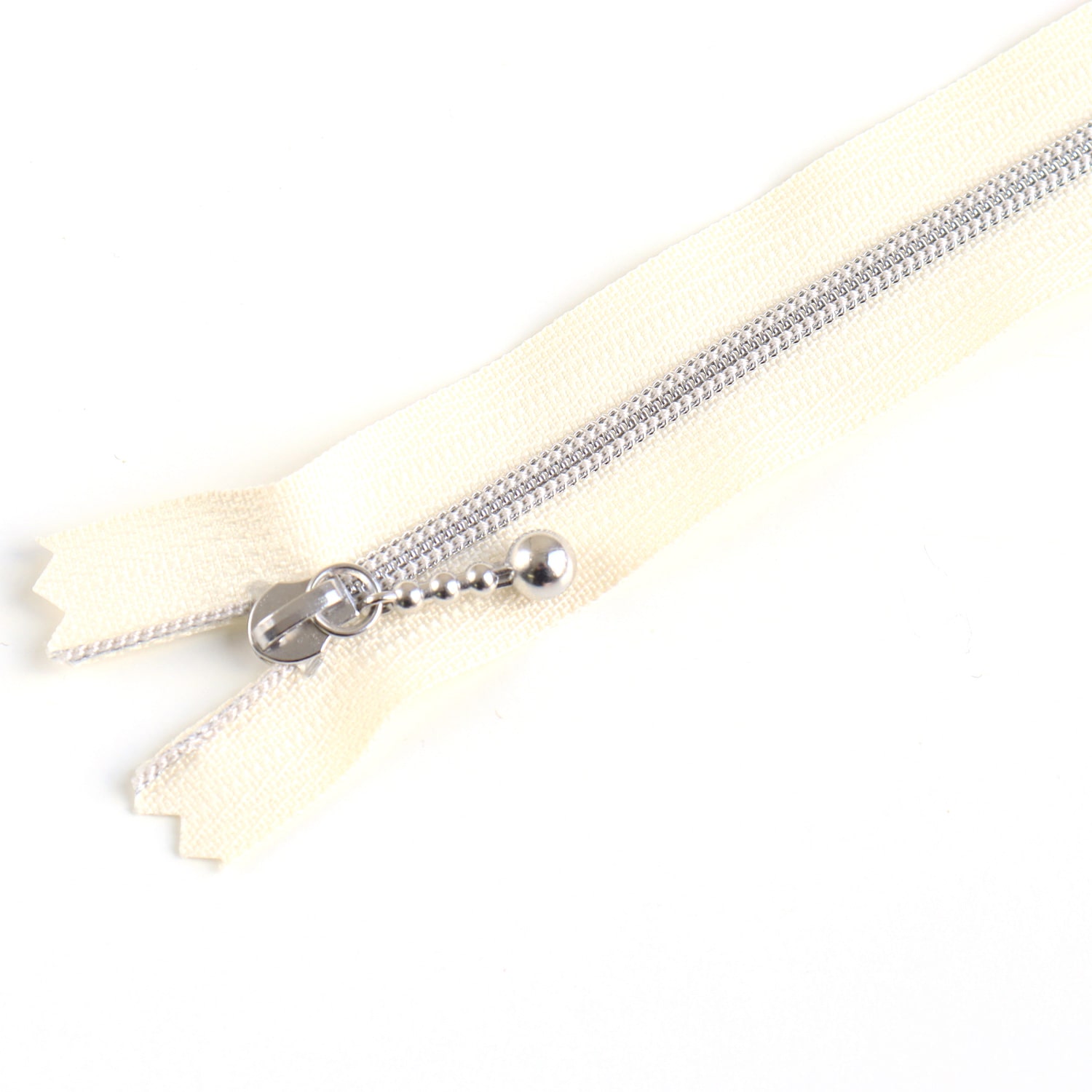 日本紐釦貿易 Y.K.K メタリオンファスナー 3C 20cm生成り/シルバー 3本入 3CM20-2S (ご注文単位1束)【直送品】